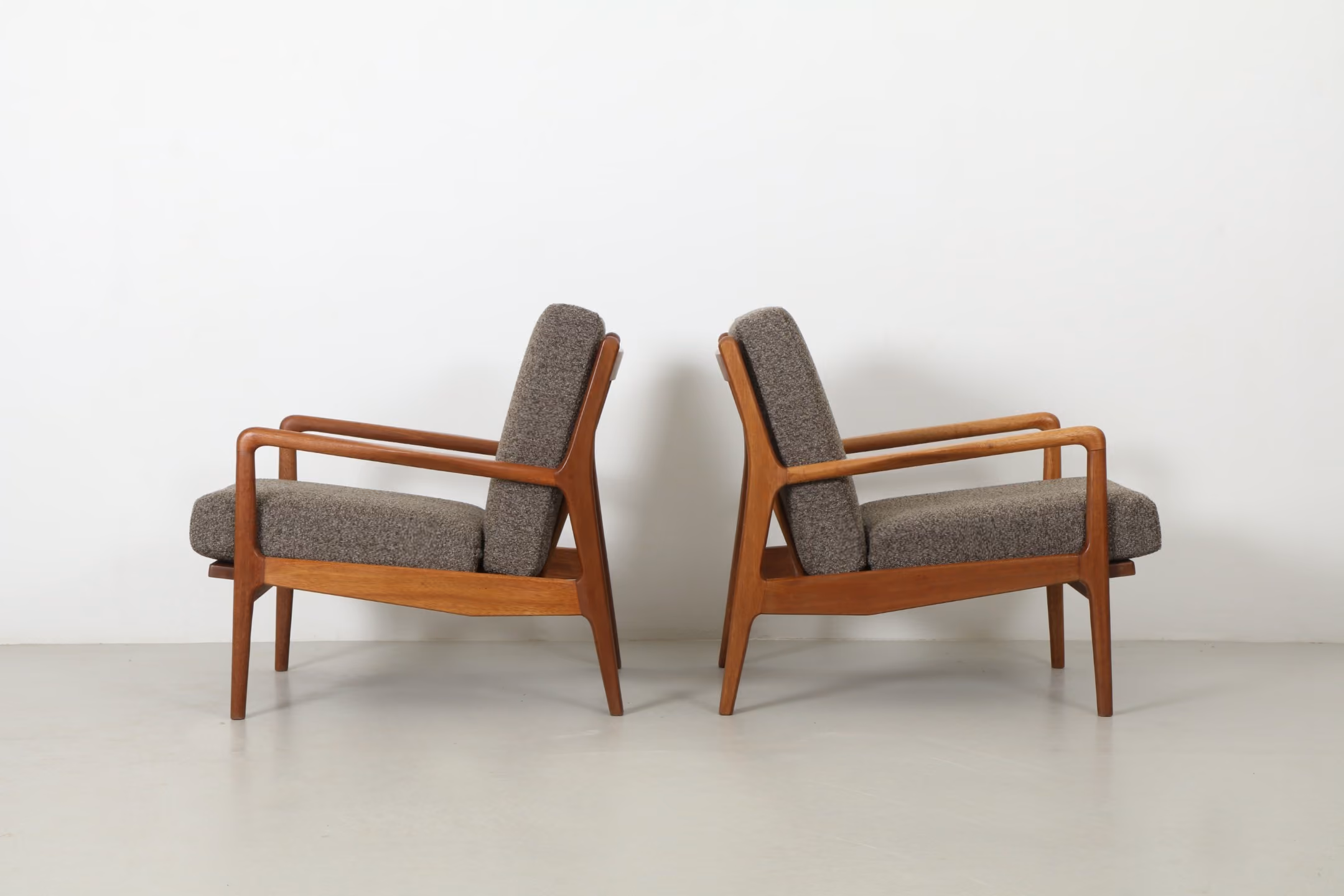 Pair of Striking Mid-Century Scandinavian Armchairs