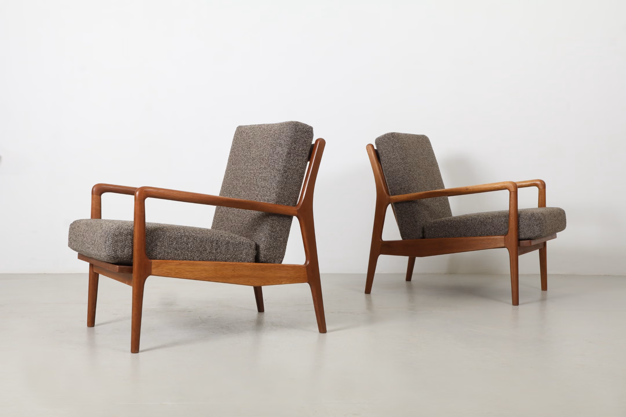 Pair of Striking Mid-Century Scandinavian Armchairs