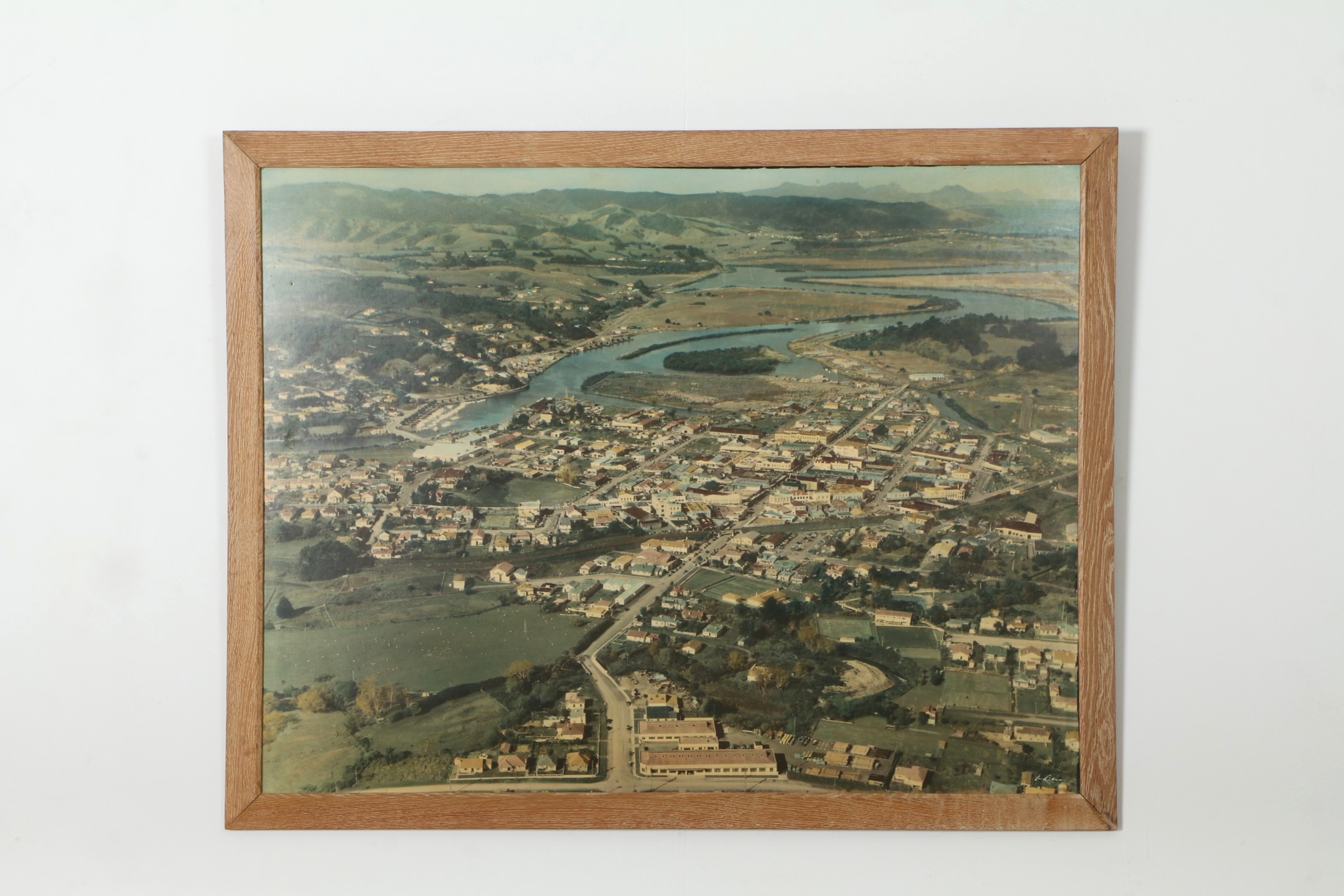 Impressive Hand Tinted 'Whangarei' Photograph by Whites Aviation