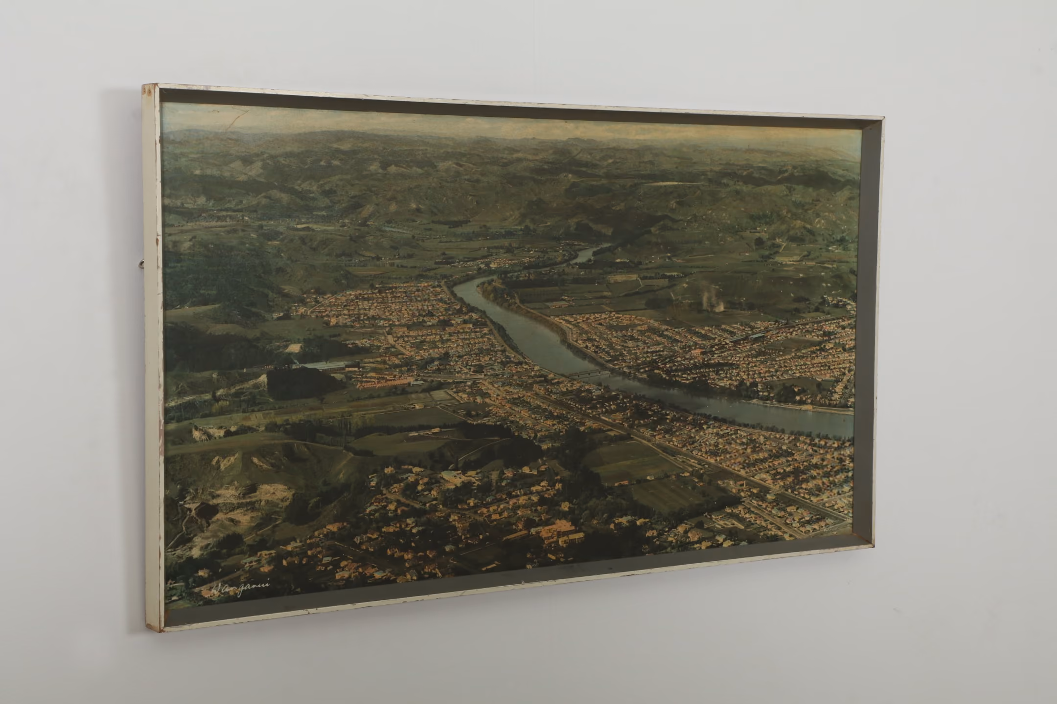 Memorable Hand Tinted 'Whanganui' Photograph by Whites Aviation