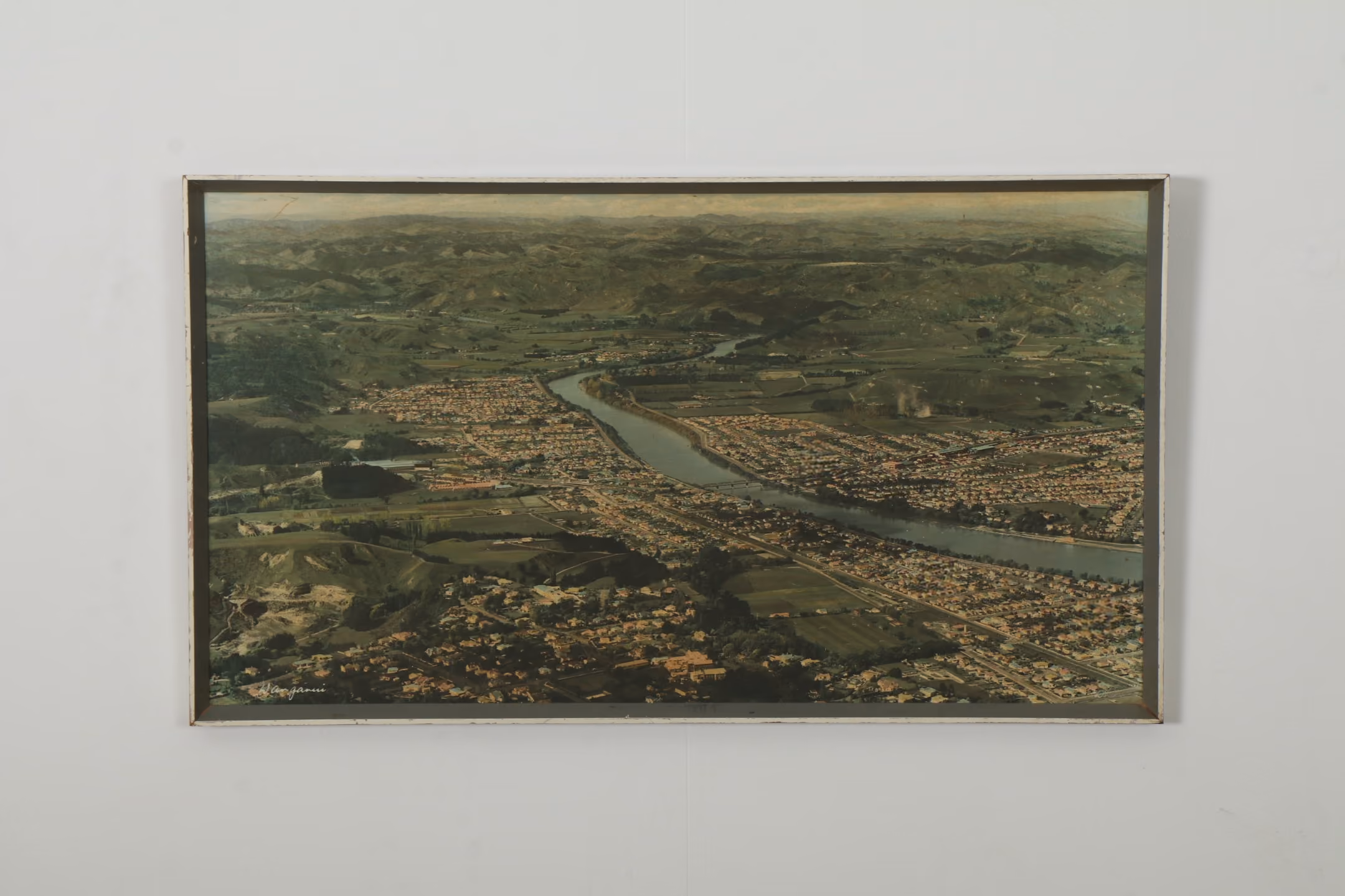 Memorable Hand Tinted 'Whanganui' Photograph by Whites Aviation
