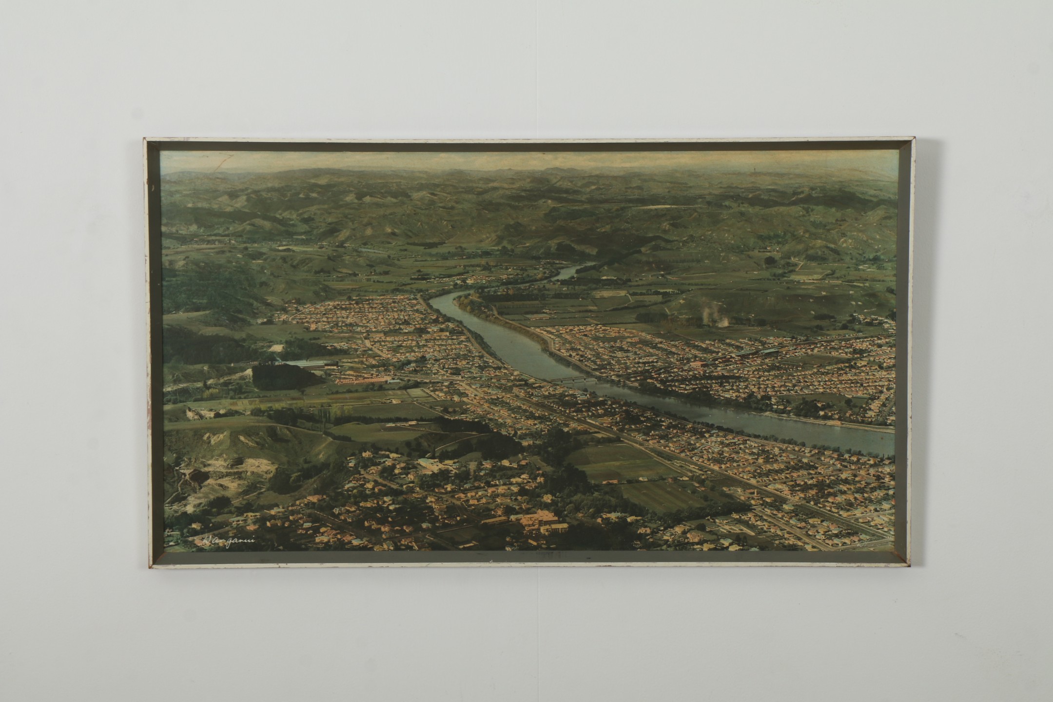 Memorable Hand Tinted 'Whanganui' Photograph by Whites Aviation