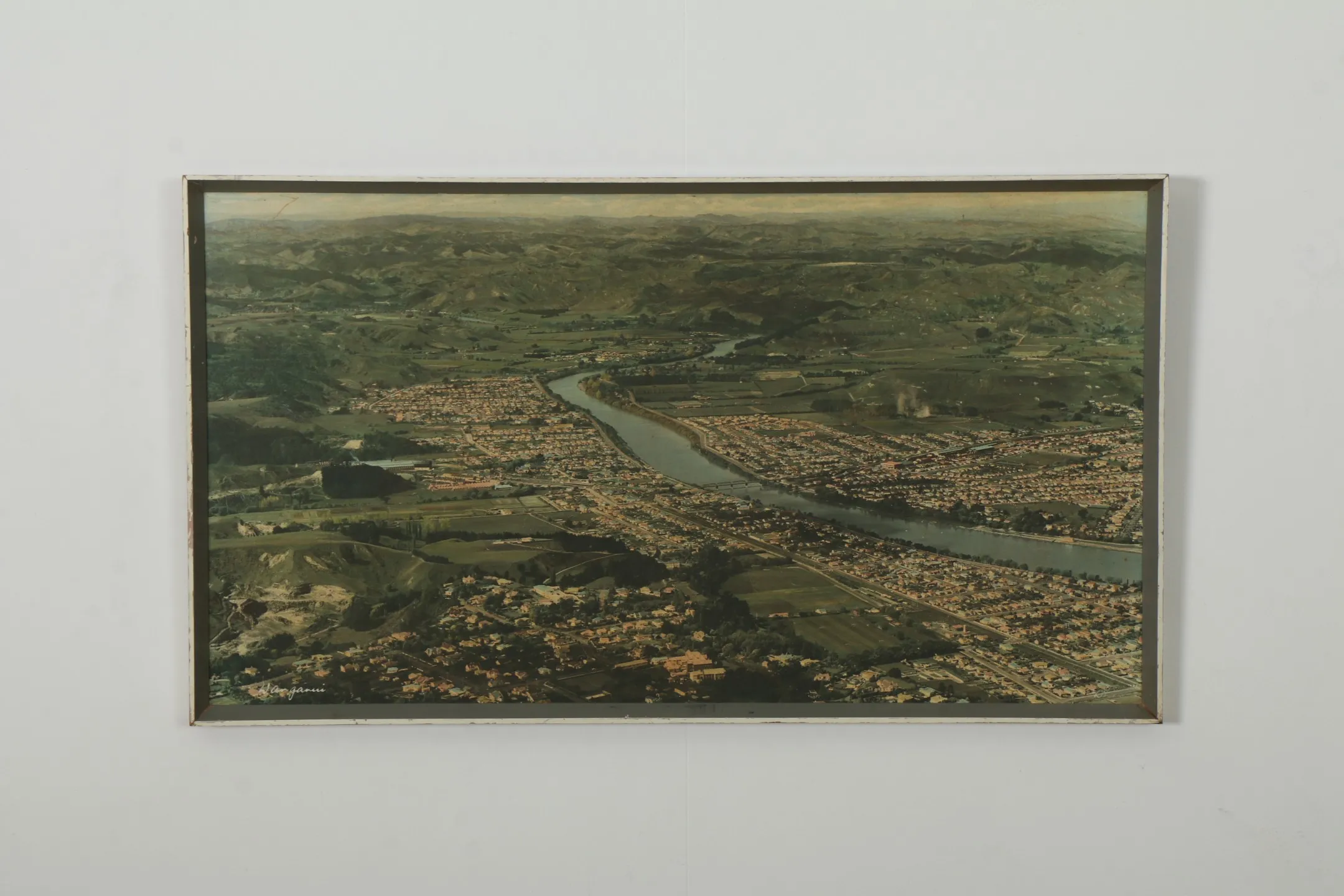 Memorable Hand Tinted 'Whanganui' Photograph by Whites Aviation