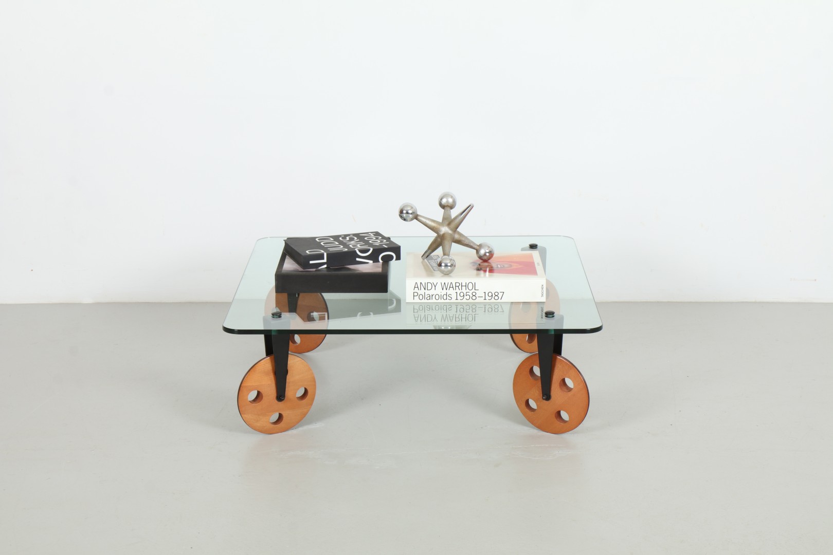 Playful Gae Aulenti 'Tavolo con Ruote' Table by Fontana Arte