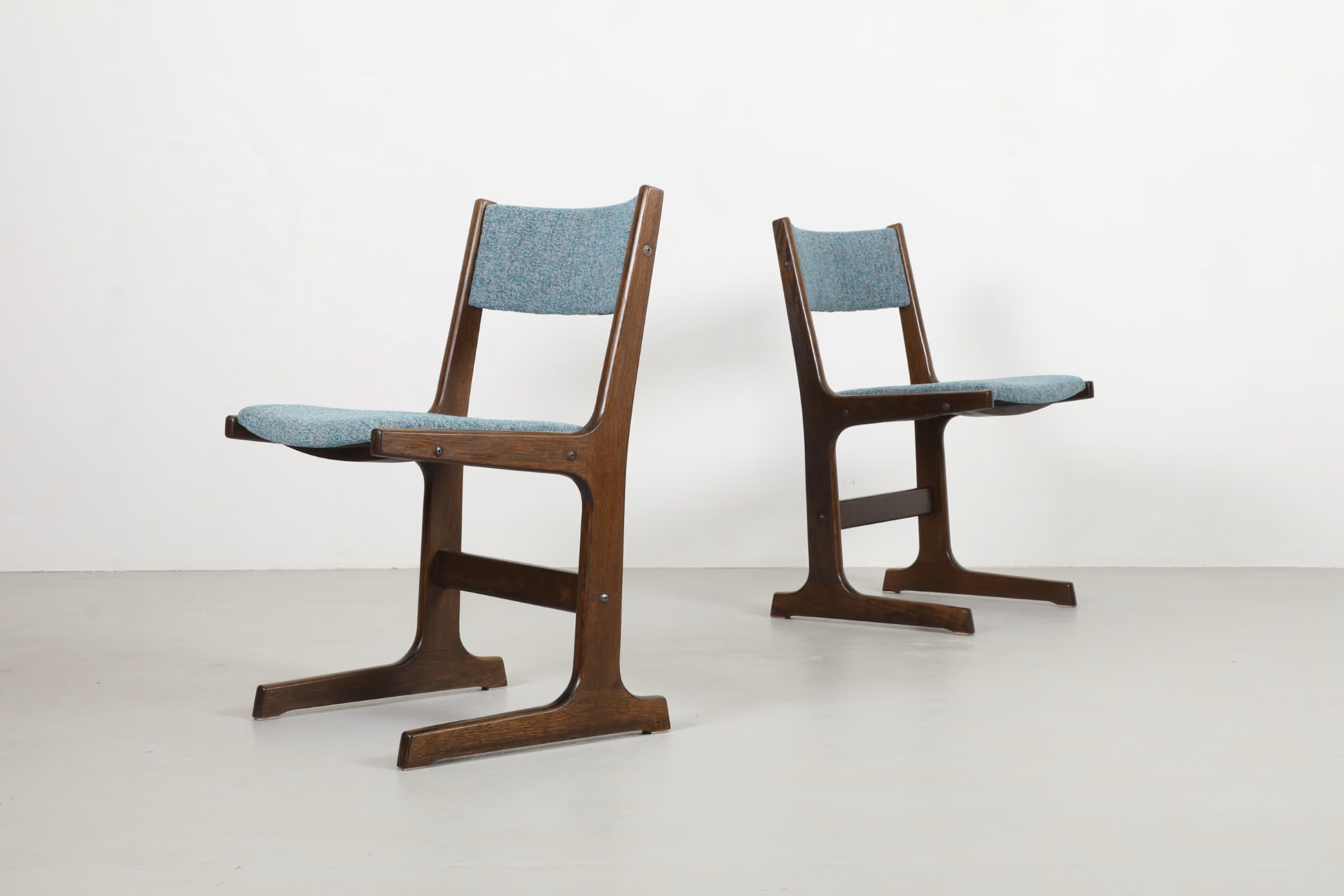 Six Bold Cantilevered Danish Dining Chairs by Farstrup