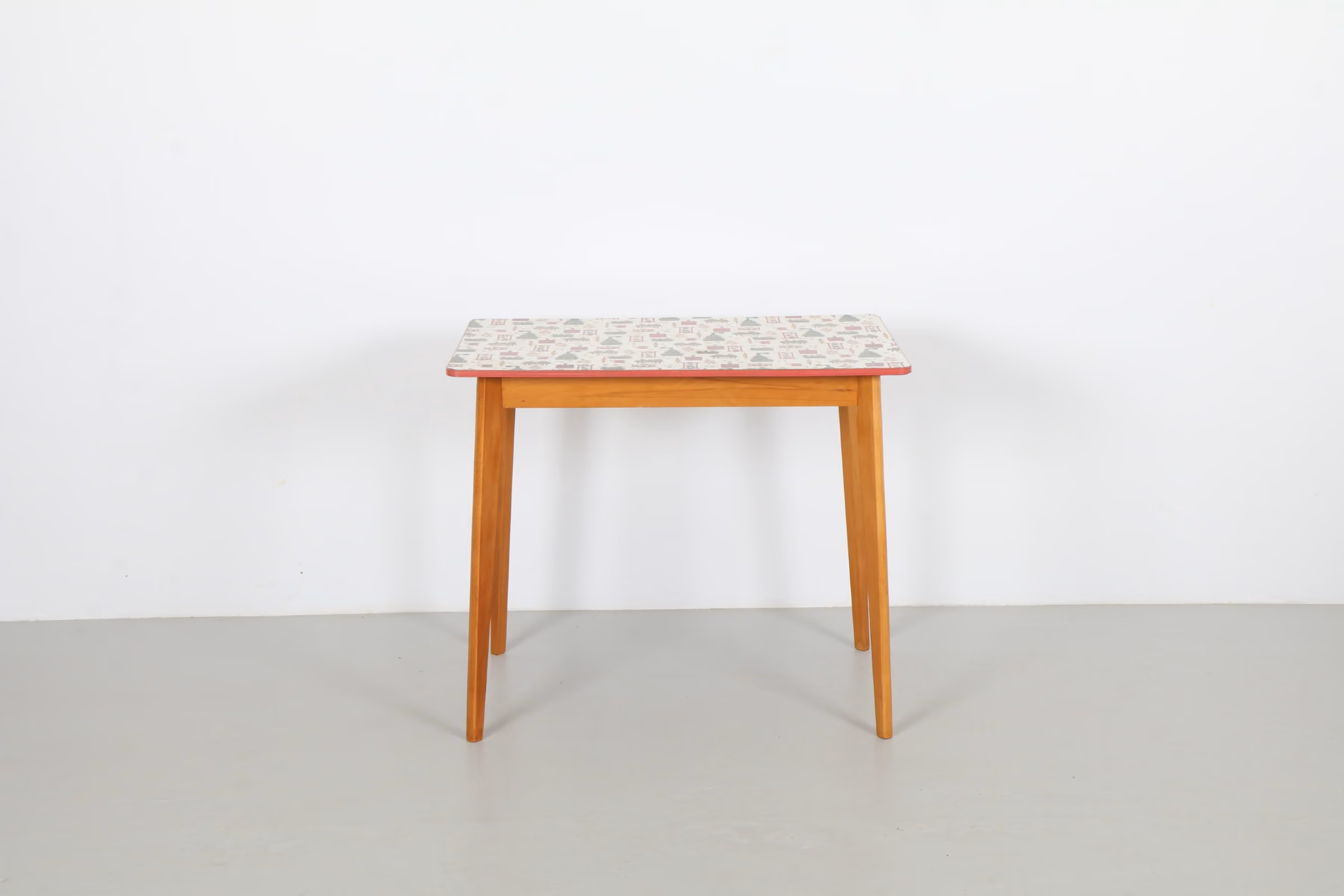 Playful Mid-Century British Kitchen Table with Bold Formica Top