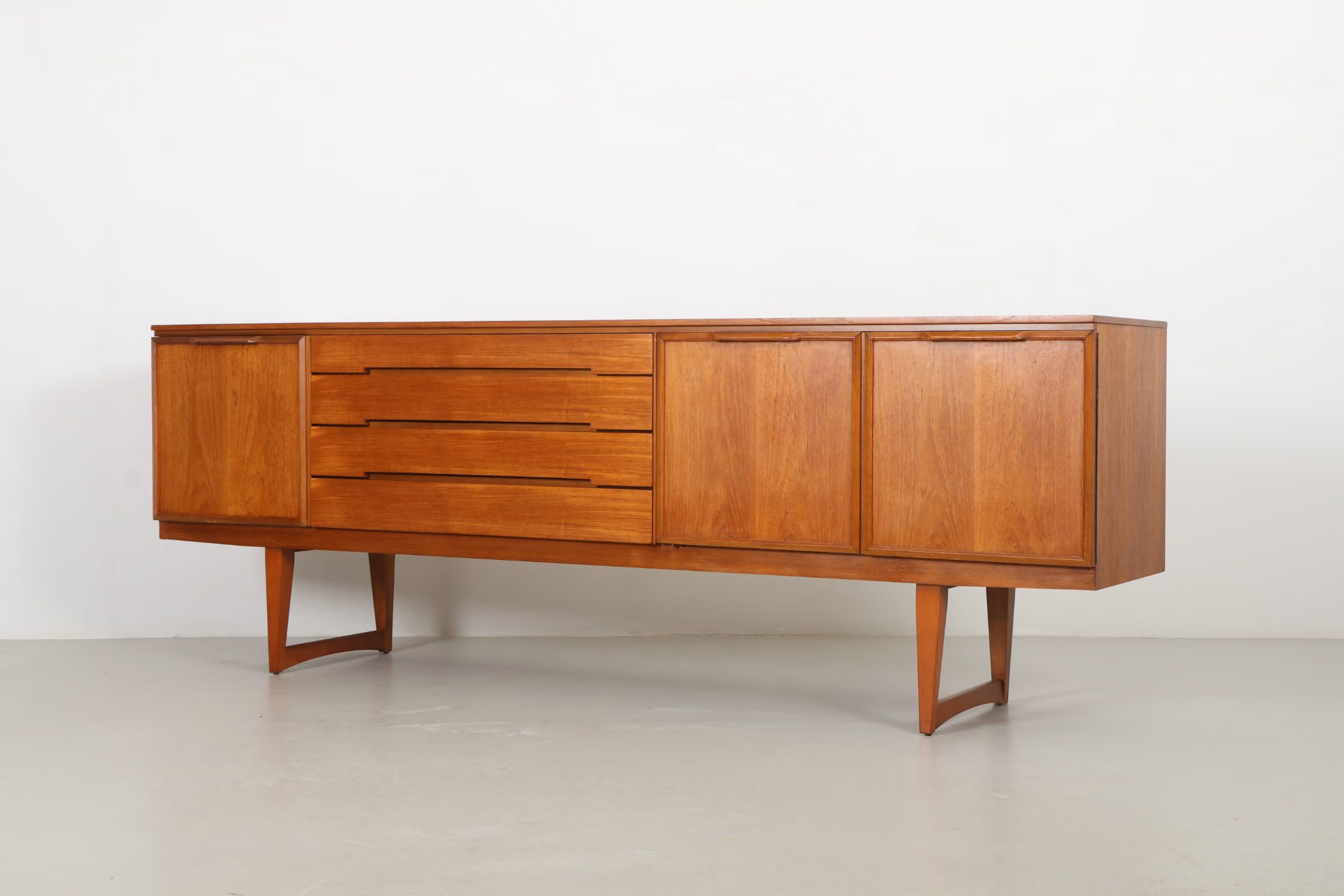 Refined British Mid-Century Teak Sideboard by Beautility