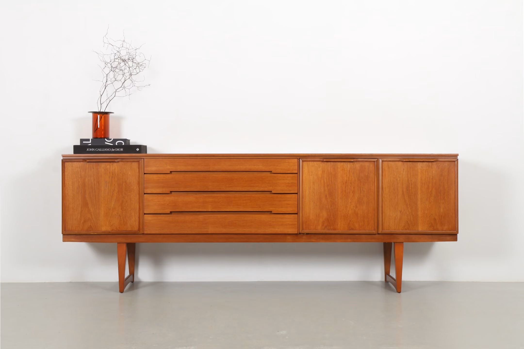 Refined British Mid-Century Teak Sideboard by Beautility