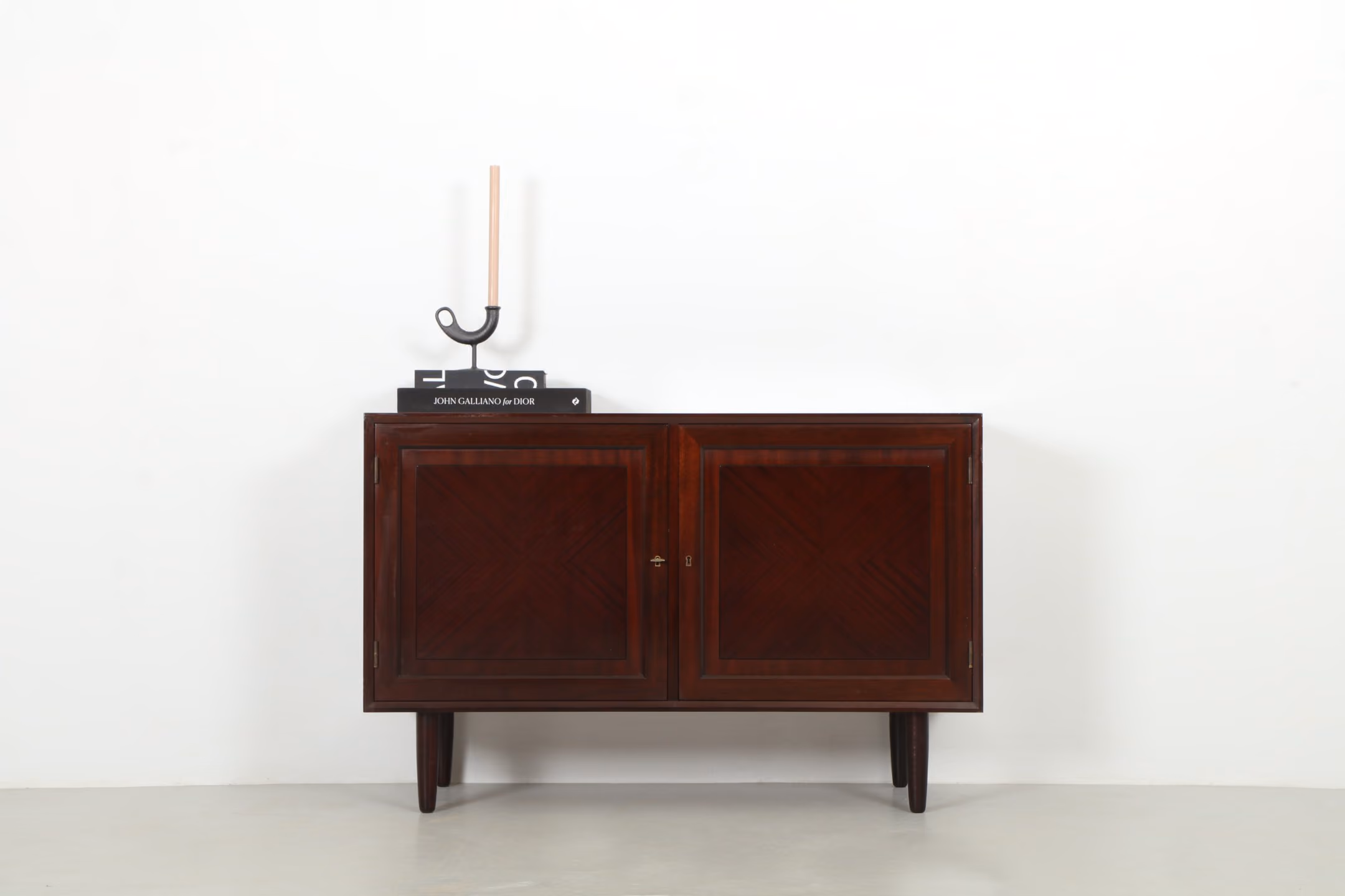 Striking Mid-Century Danish Compact Sideboard in Mahogany