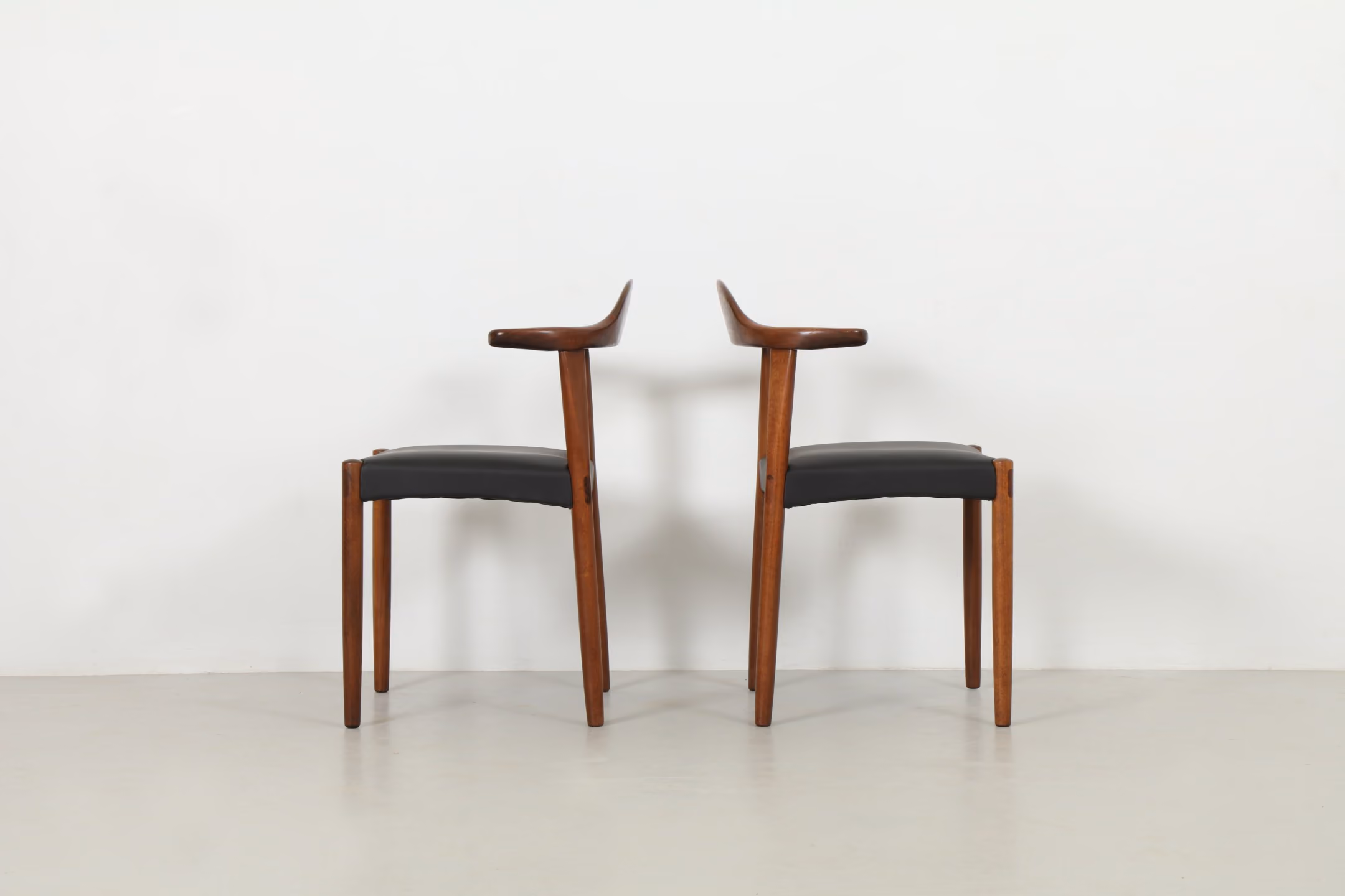 Graceful Jacob Hermann 'Model 69' Bull-Horn Chairs by Randers Mobelfabrik
