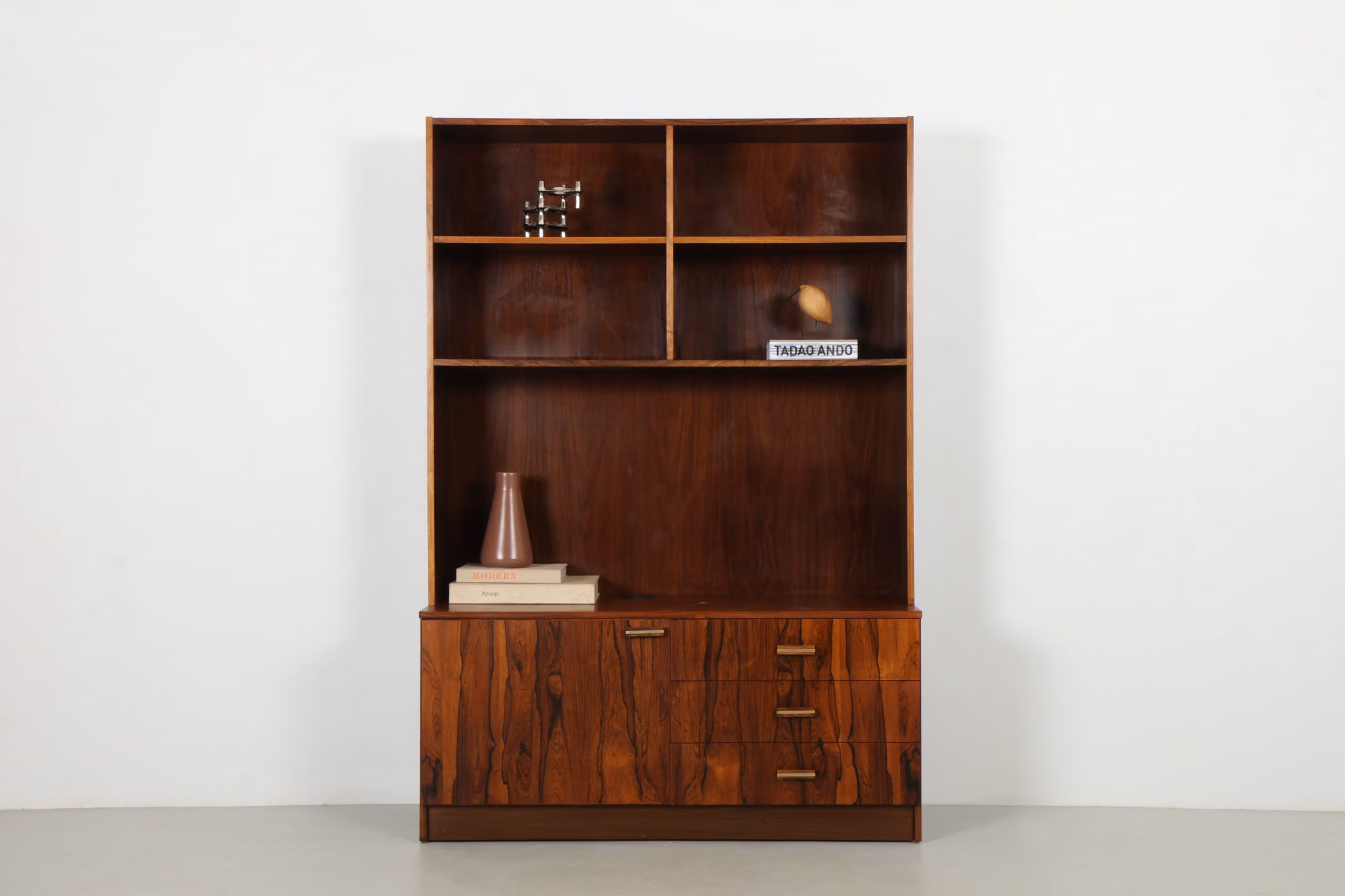 Sleek Mid-Century Danish Rosewood Tall Cabinet