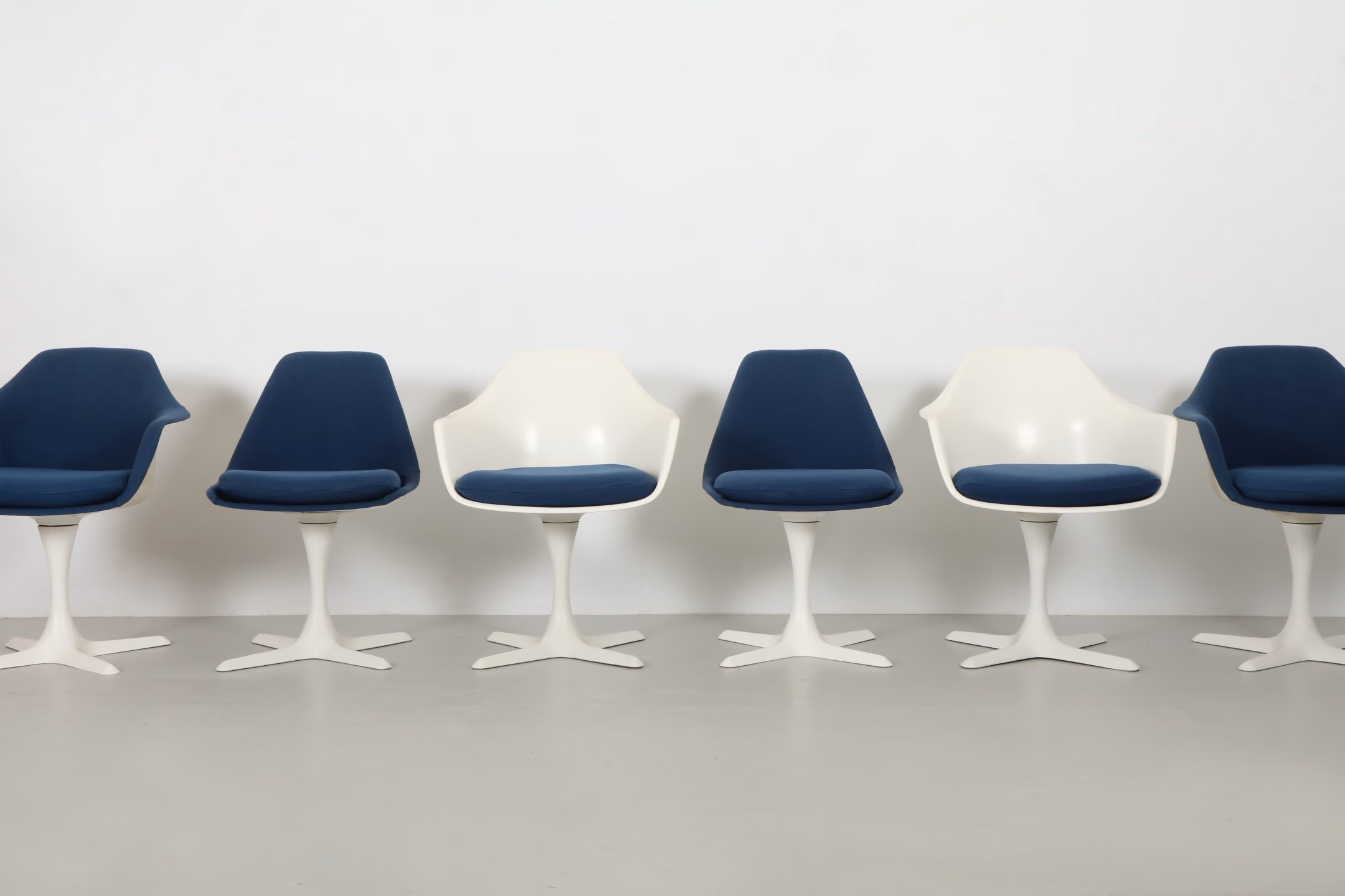 Six Space Age Maurice Burke 'Star' Chairs by Burke Inc
