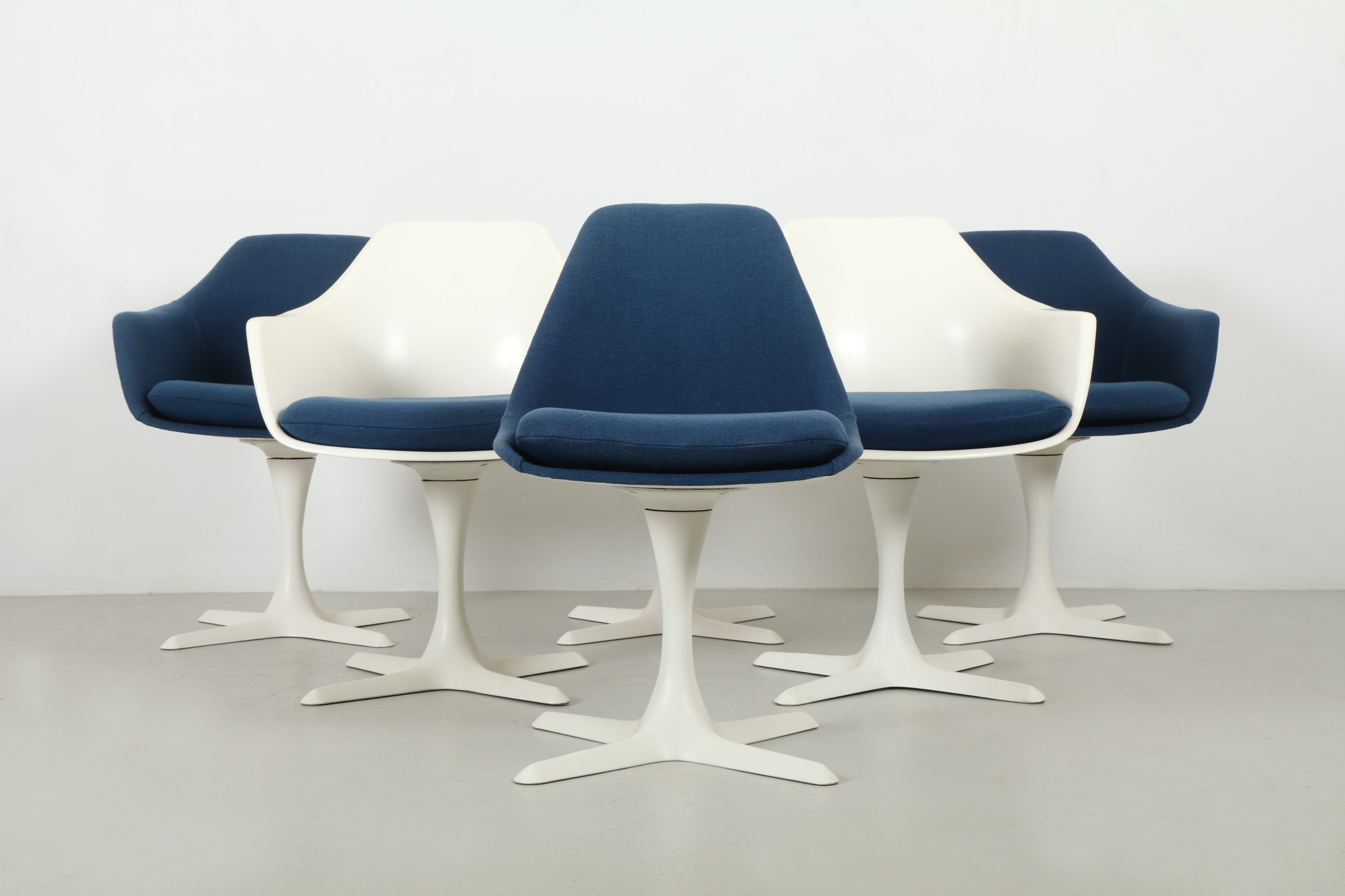 Six Space Age Maurice Burke 'Star' Chairs by Burke Inc