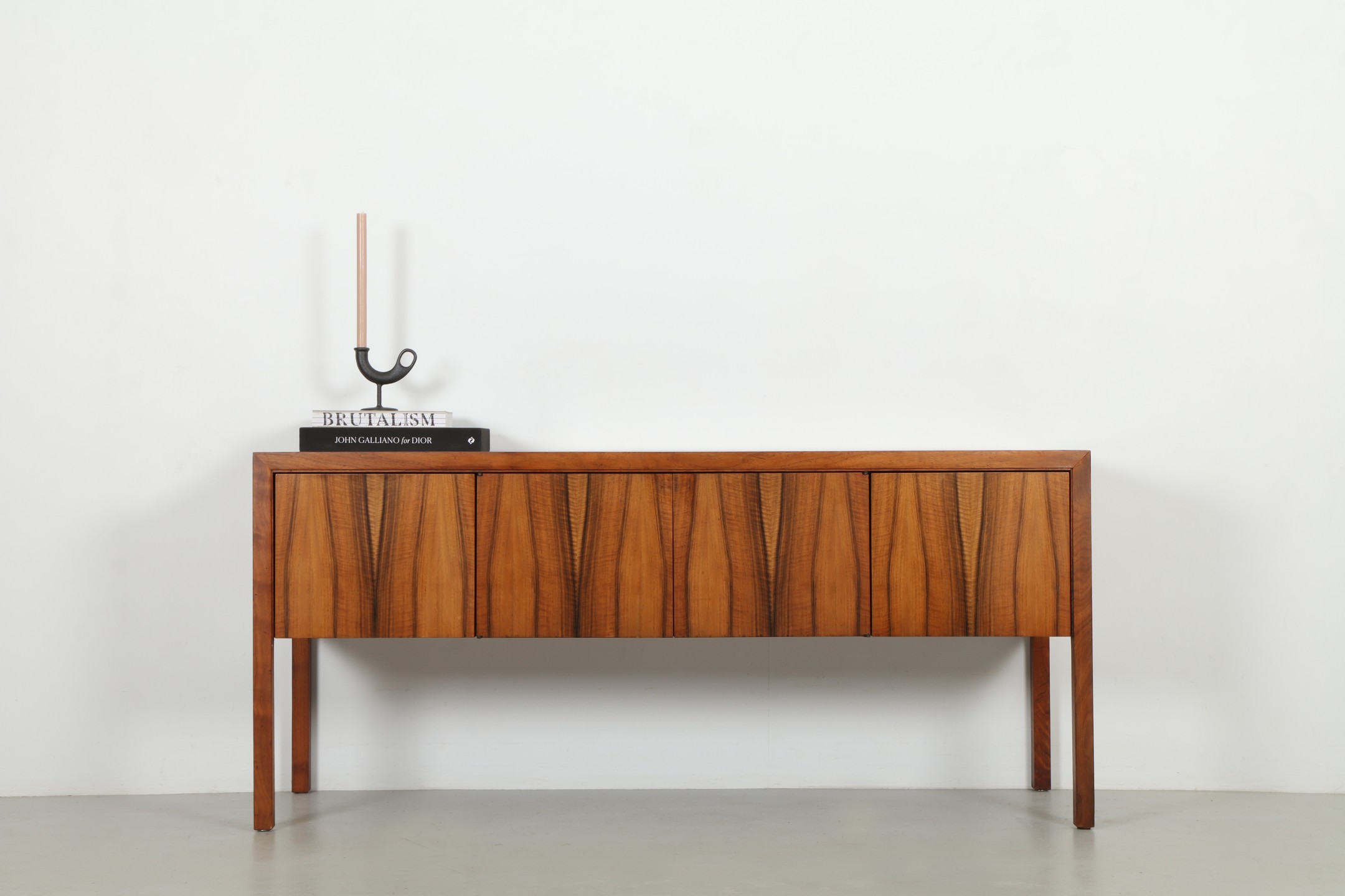 Deluxe American Mid-Century Rosewood and Burlwood Credenza