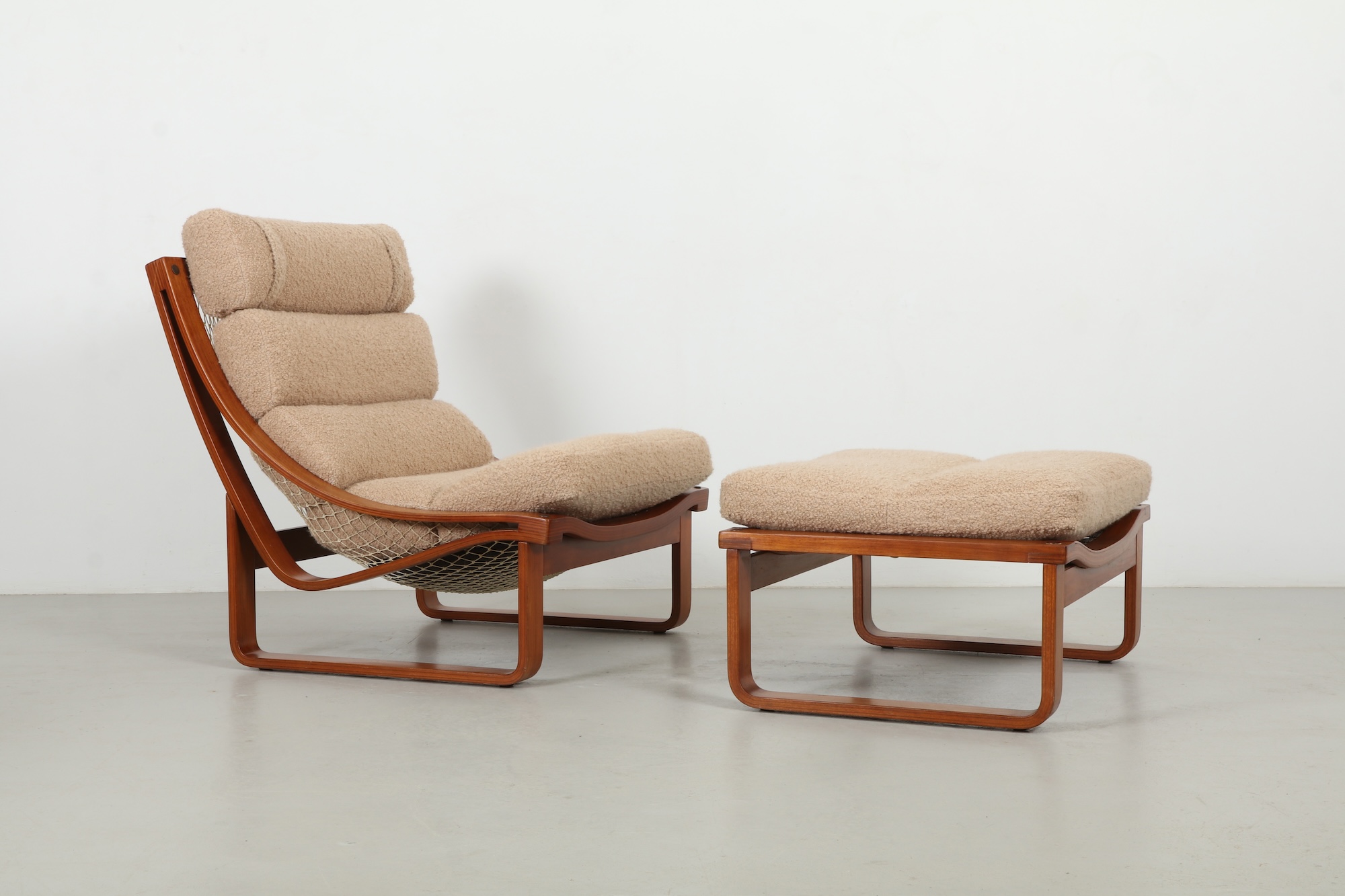 Iconic Fred Lowen 'T4' Armchair and Ottoman by Tessa