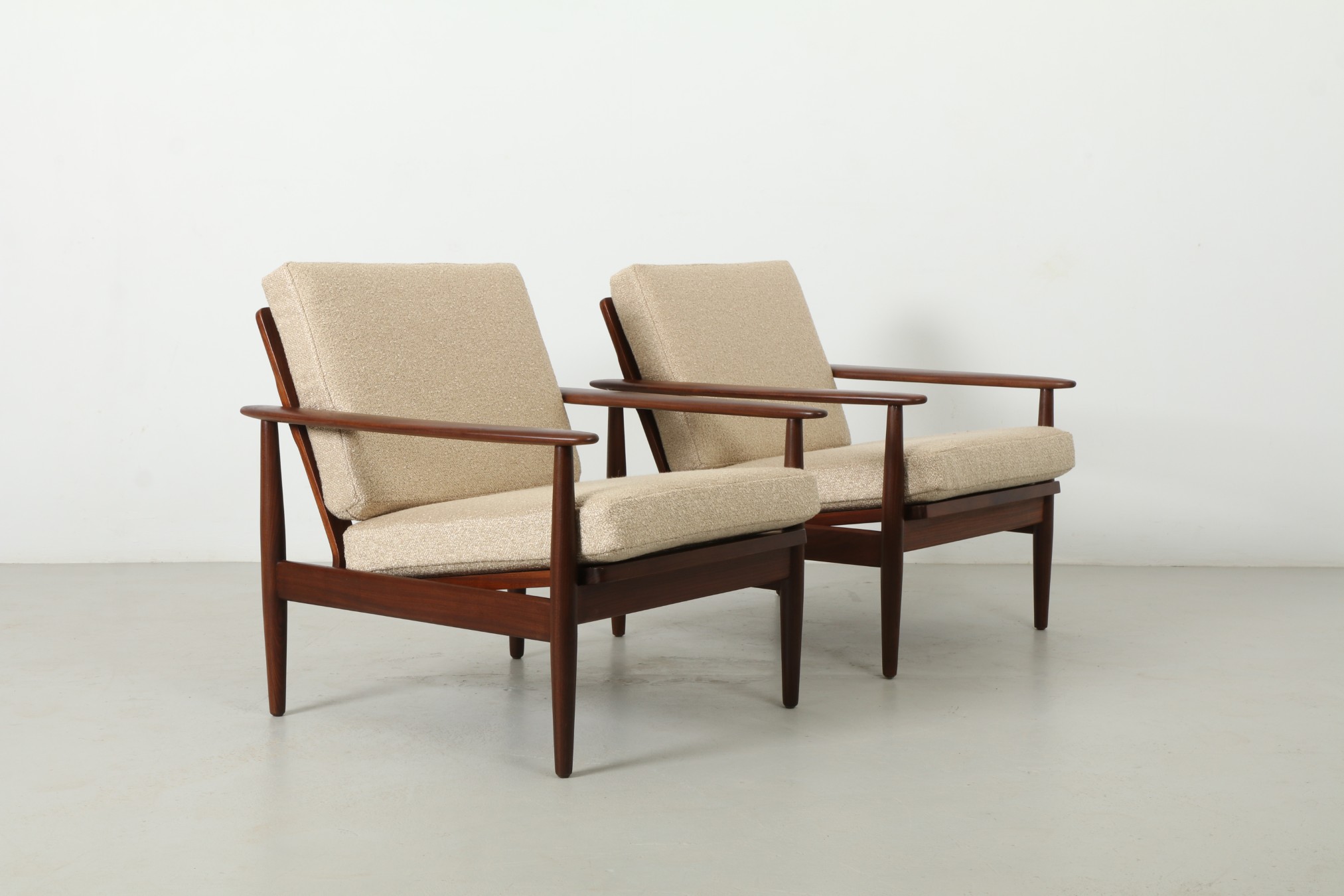 Pair of Elegant Danish Mid-Century Modern Armchairs