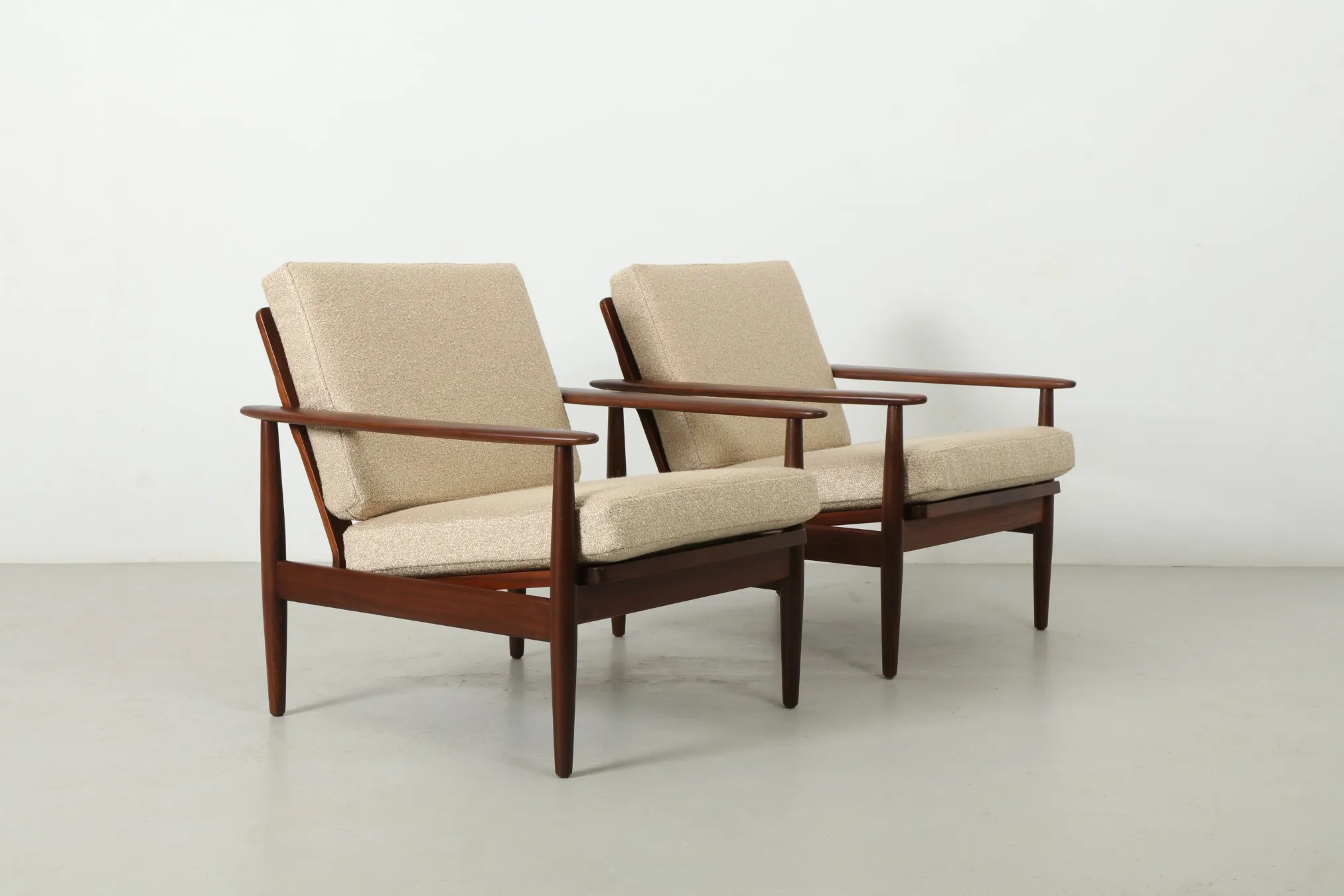 Pair of Elegant Danish Mid-Century Modern Armchairs