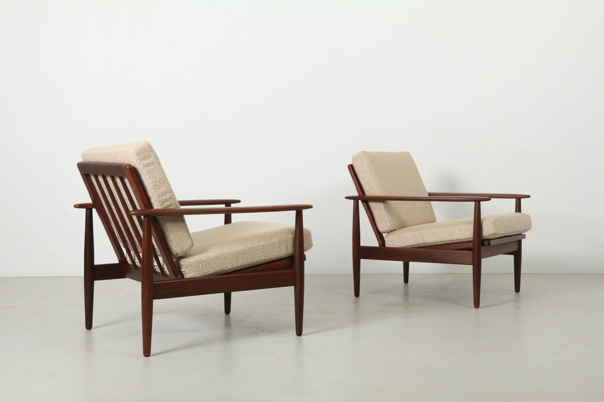 Pair of Elegant Danish Mid-Century Modern Armchairs