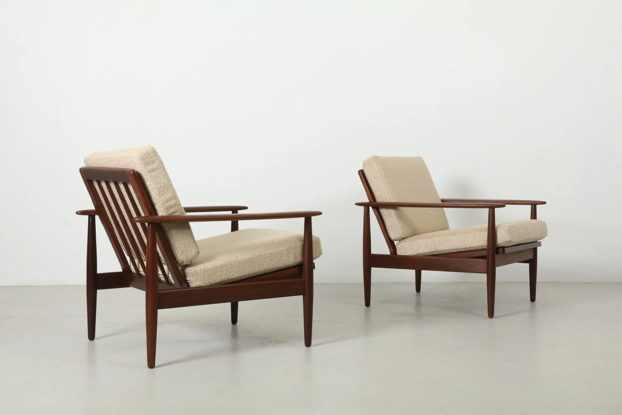 Pair of Elegant Danish Mid-Century Modern Armchairs