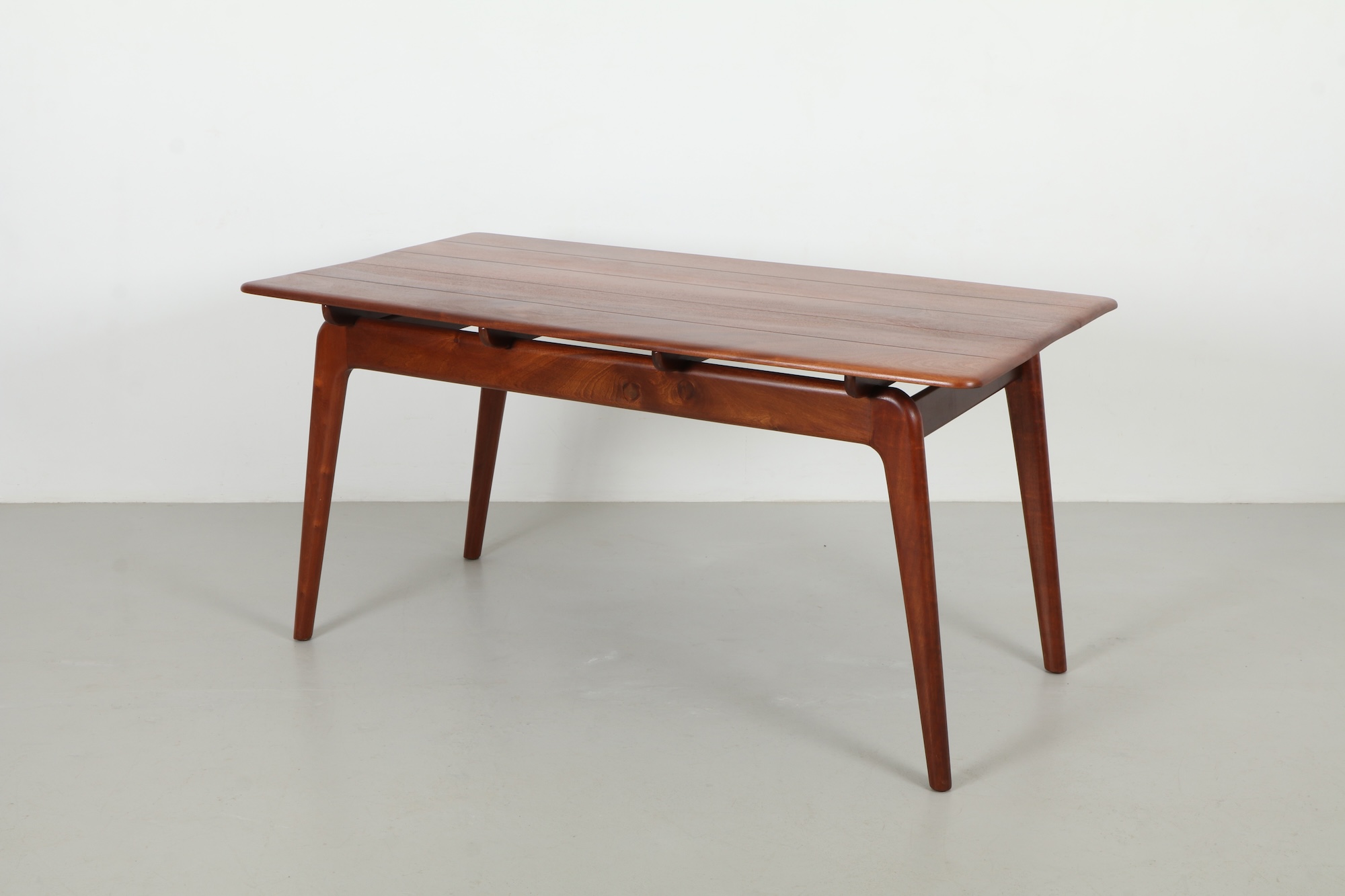 Striking Mid-Century NZ Made Solid Mahogany Dining Table