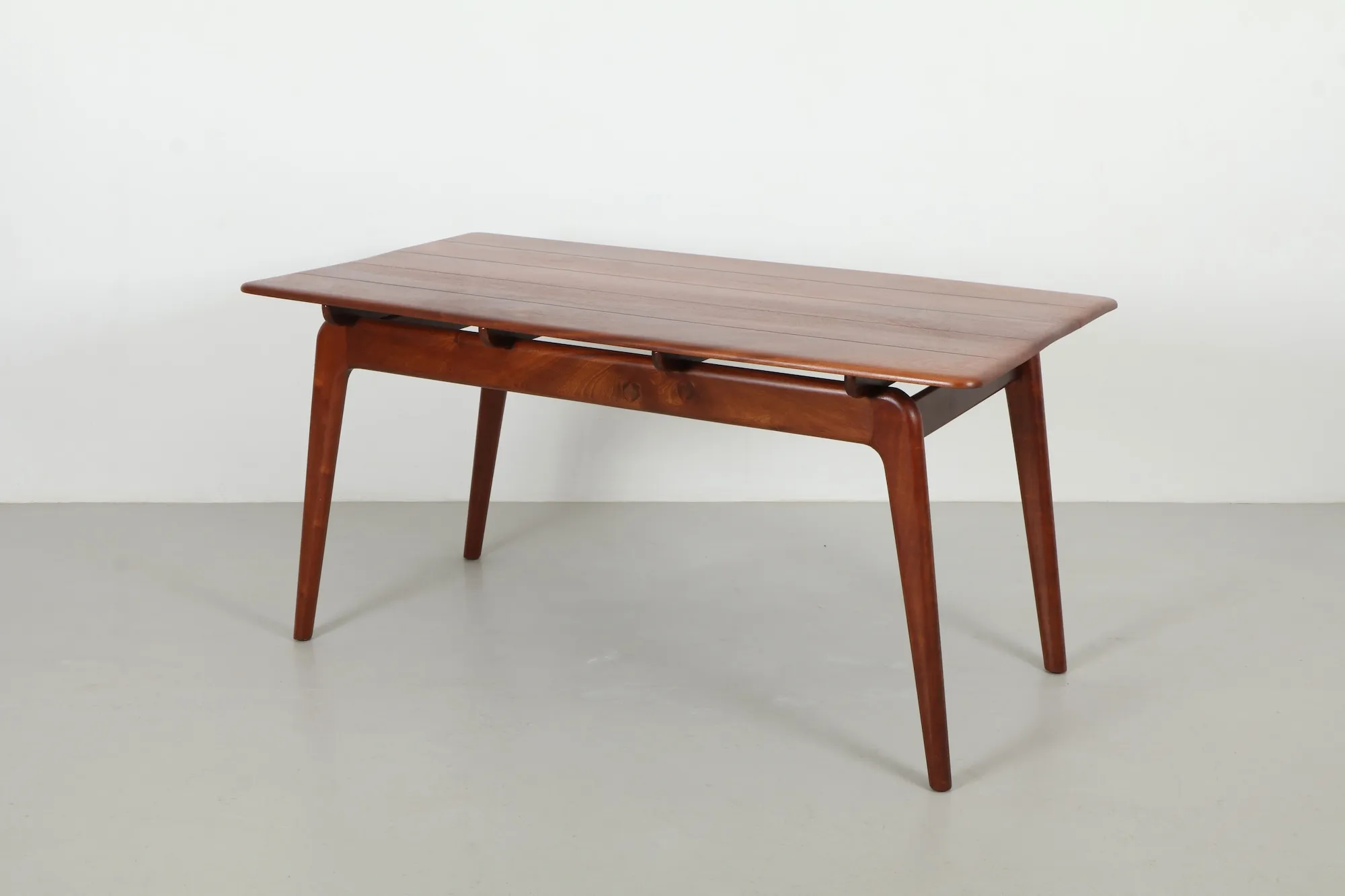 Striking Mid-Century NZ Made Solid Mahogany Dining Table