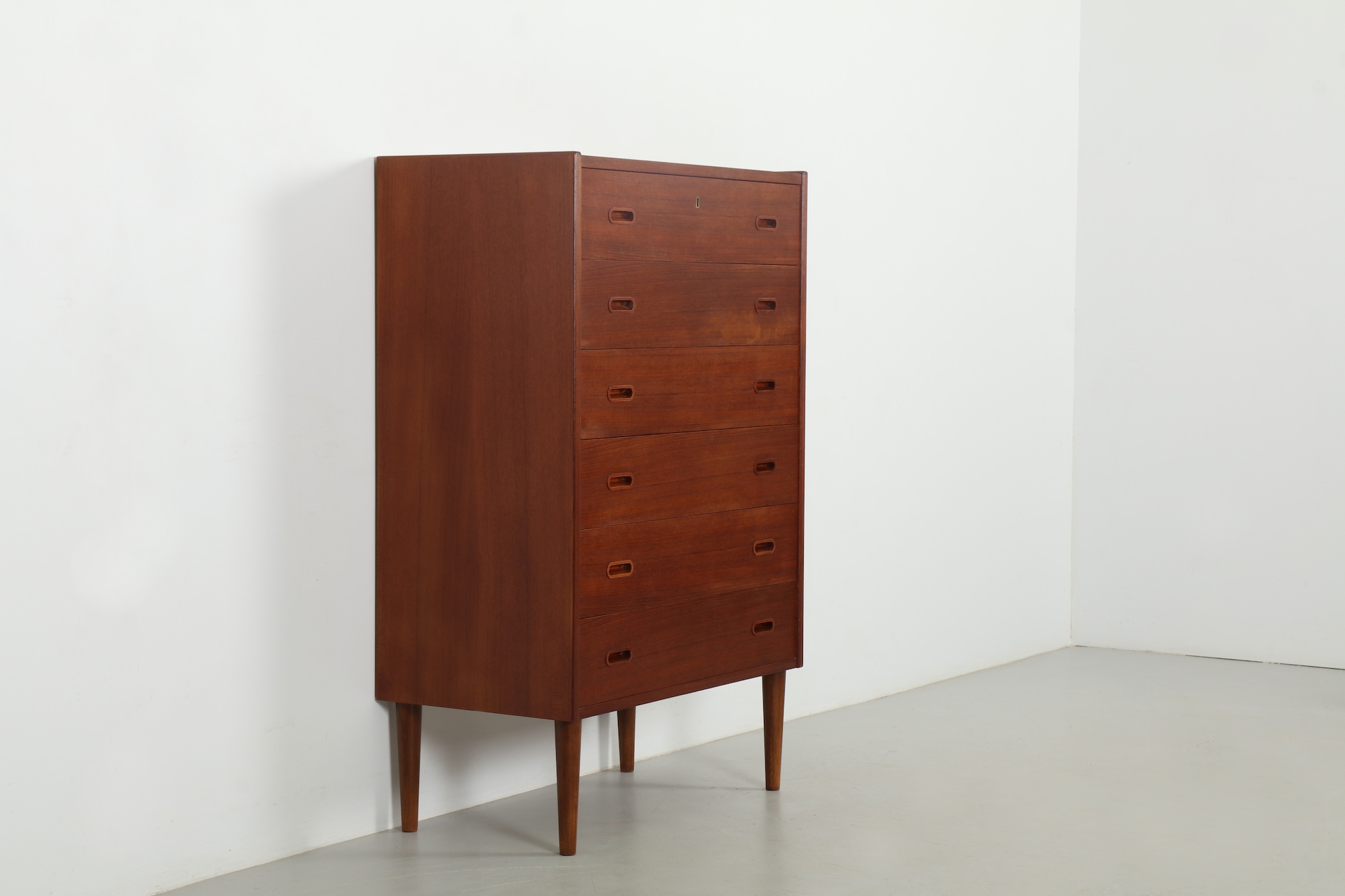 Sleek Mid-Century Danish Chest of Drawers