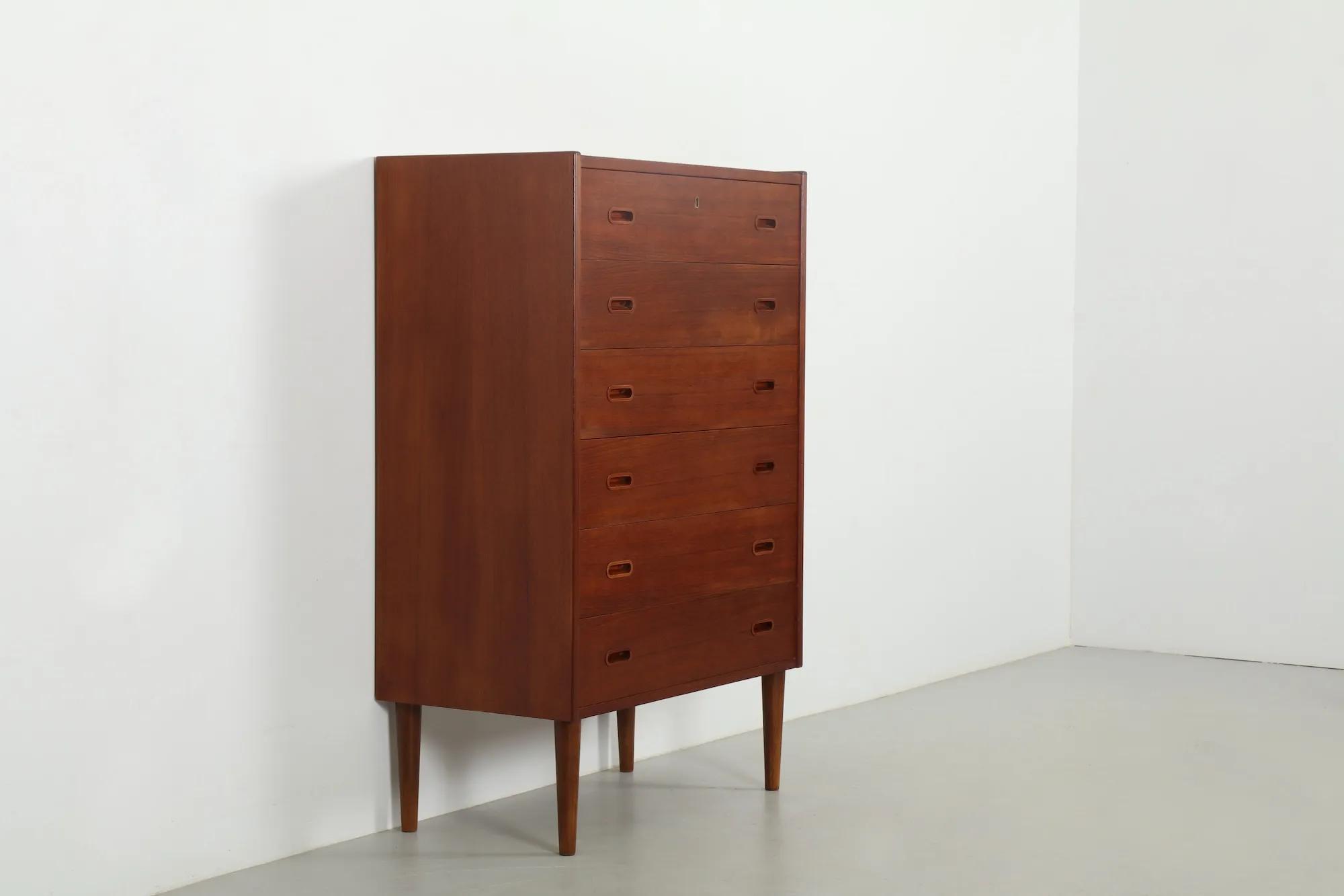 Sleek Mid-Century Danish Chest of Drawers