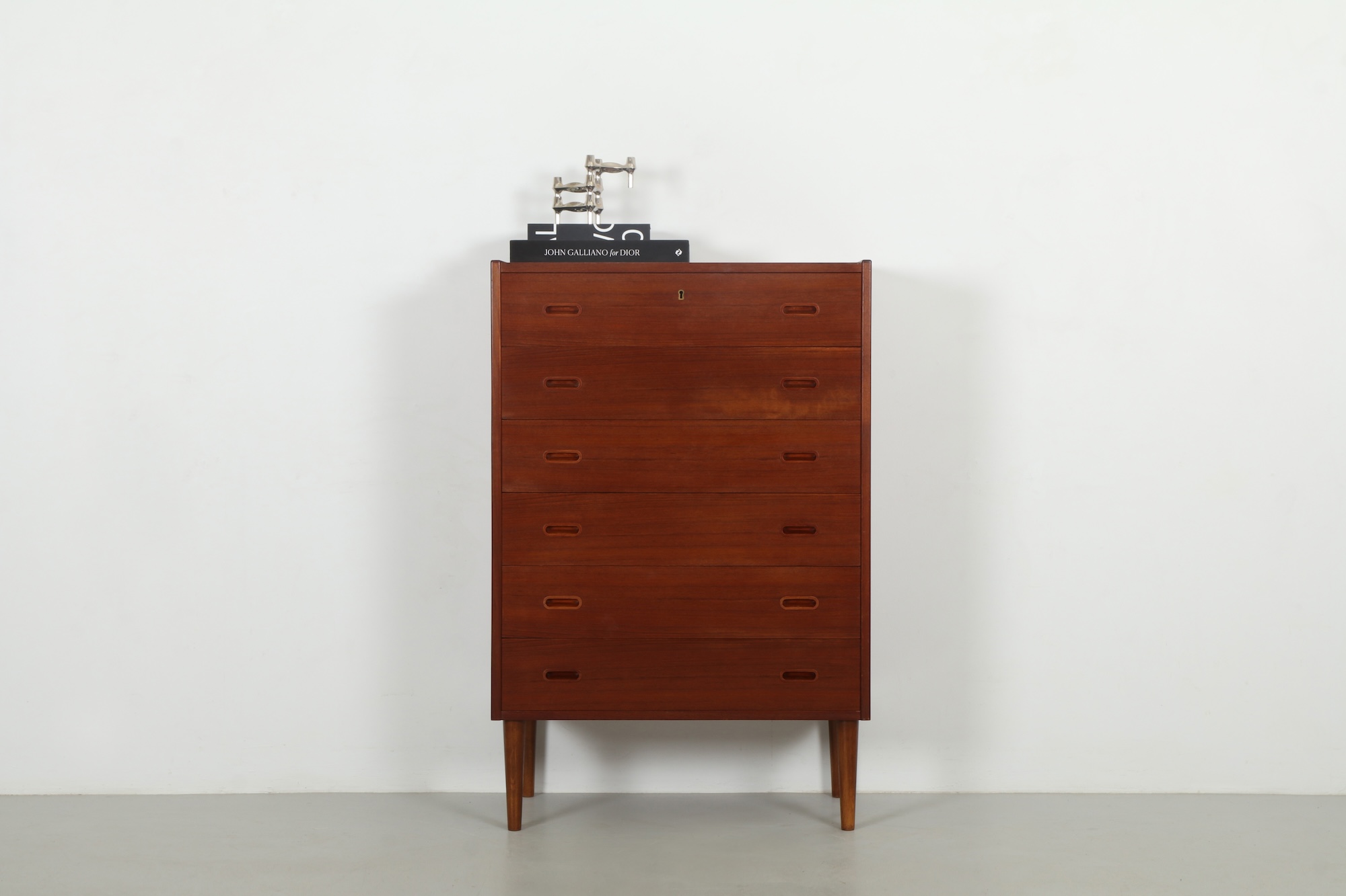 Sleek Mid-Century Danish Chest of Drawers