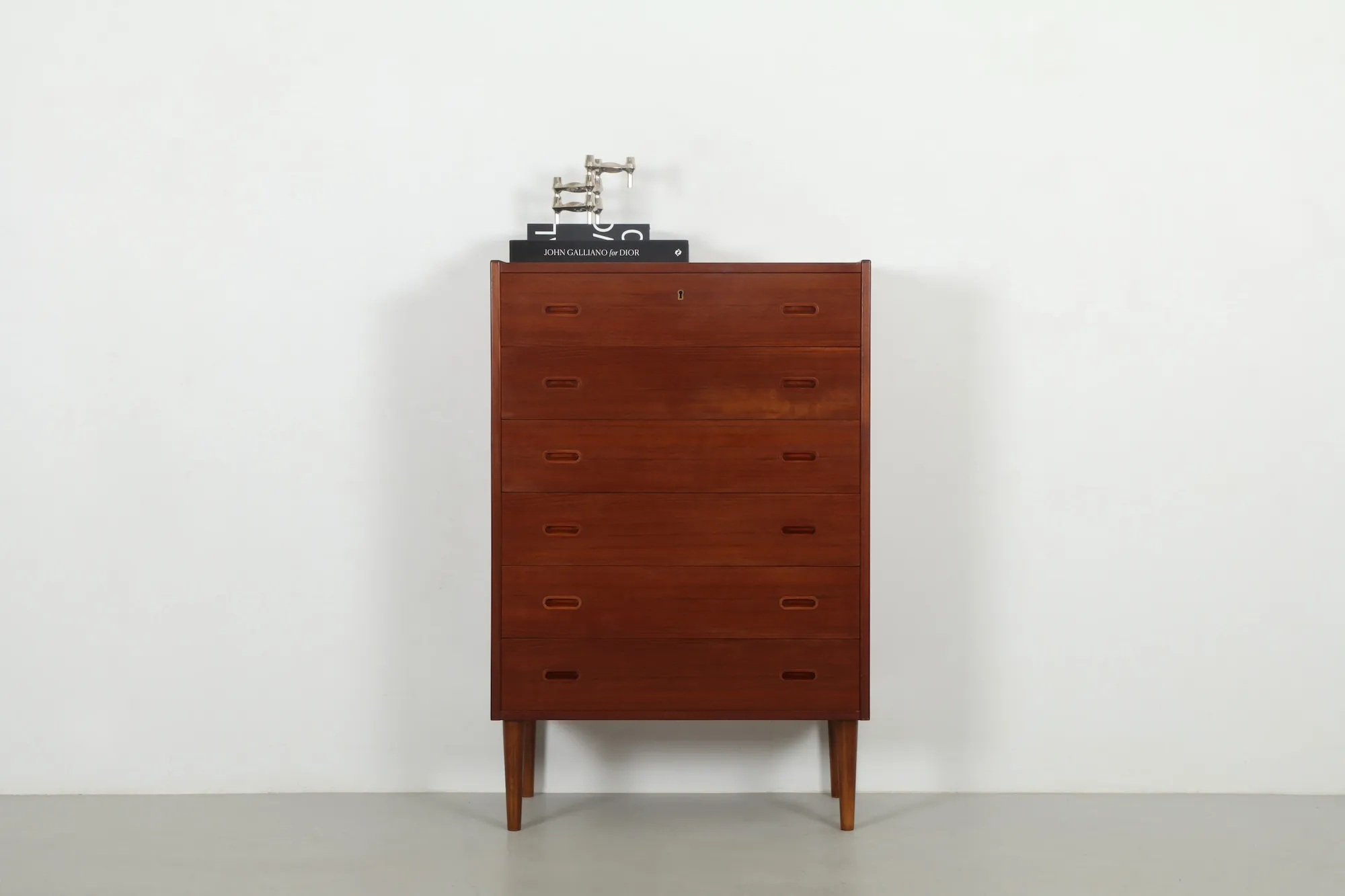 Sleek Mid-Century Danish Chest of Drawers