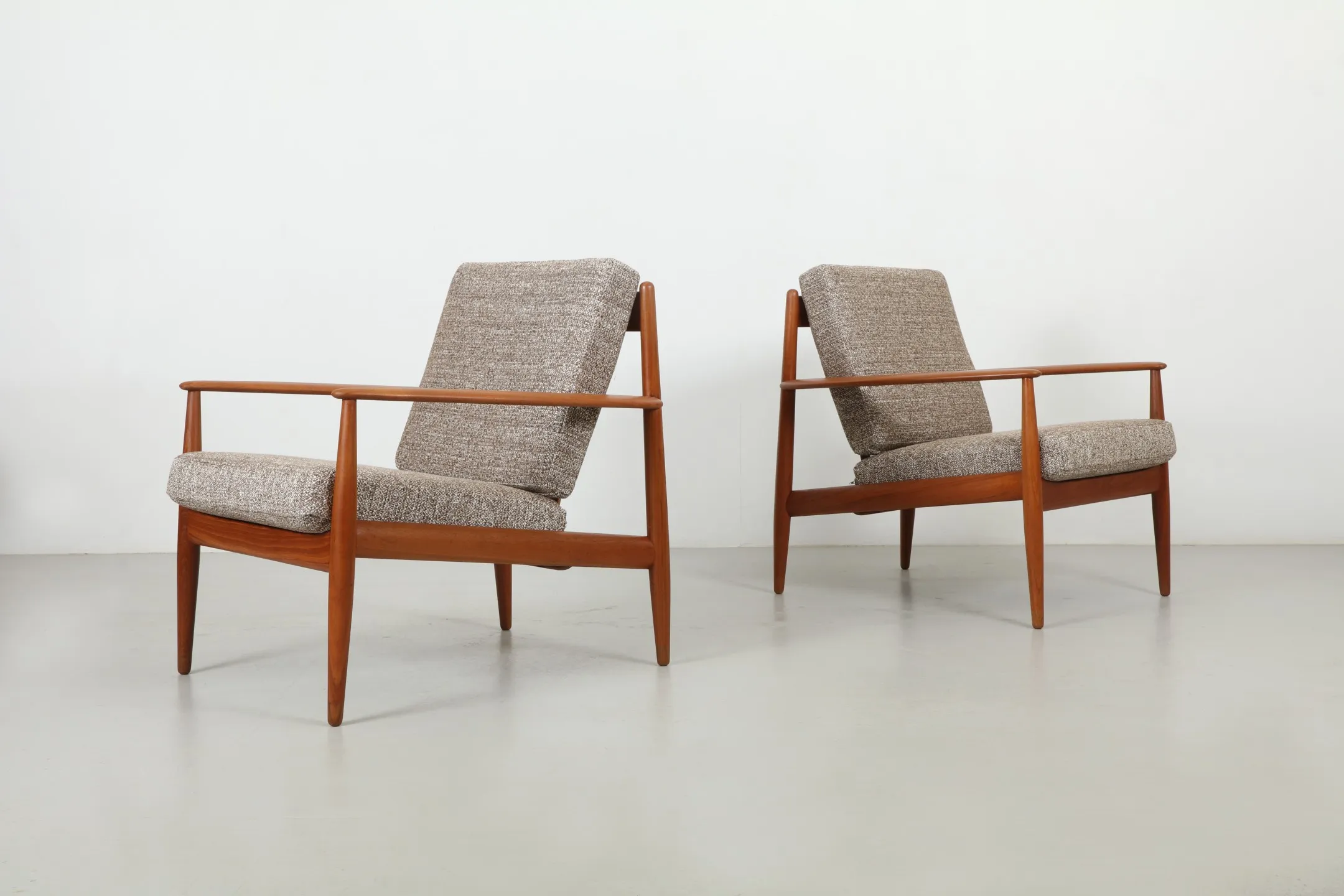 Pair Sophisticated Grete Jalk 'Model 118' Armchairs by France & Daverkosen