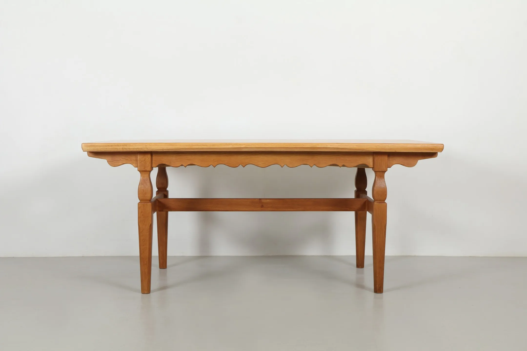 Sculptural Henning Kjaernulf Dining Table by EG Møbler