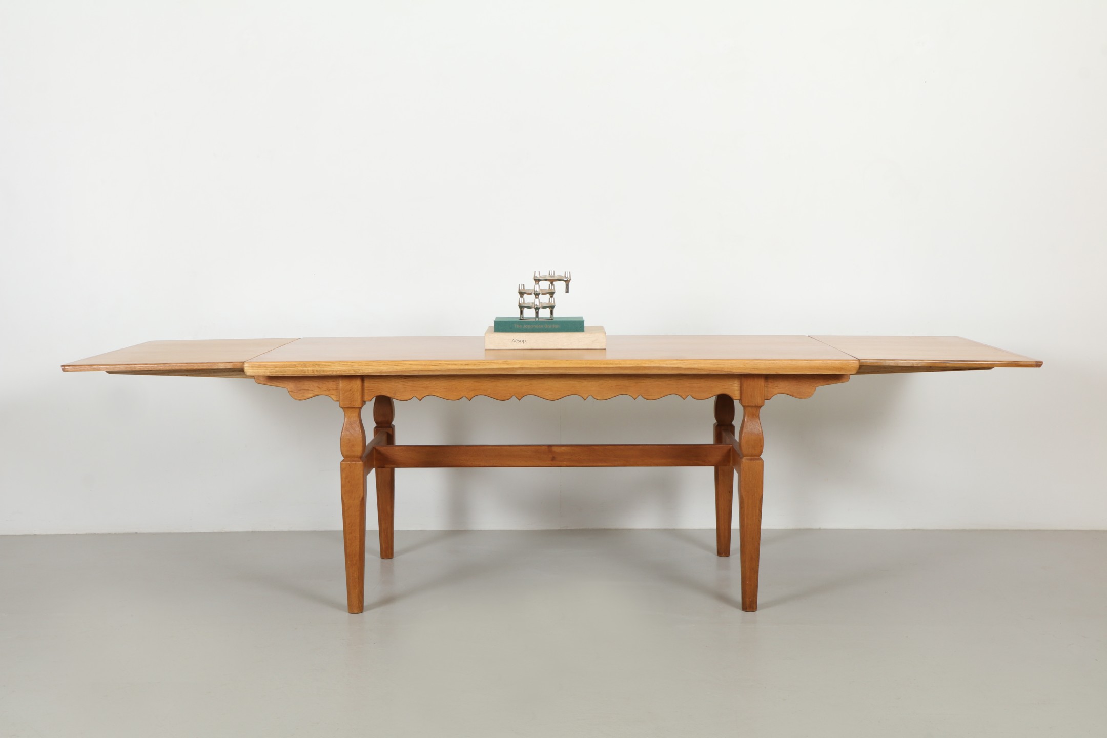 Sculptural Henning Kjaernulf Dining Table by EG Møbler