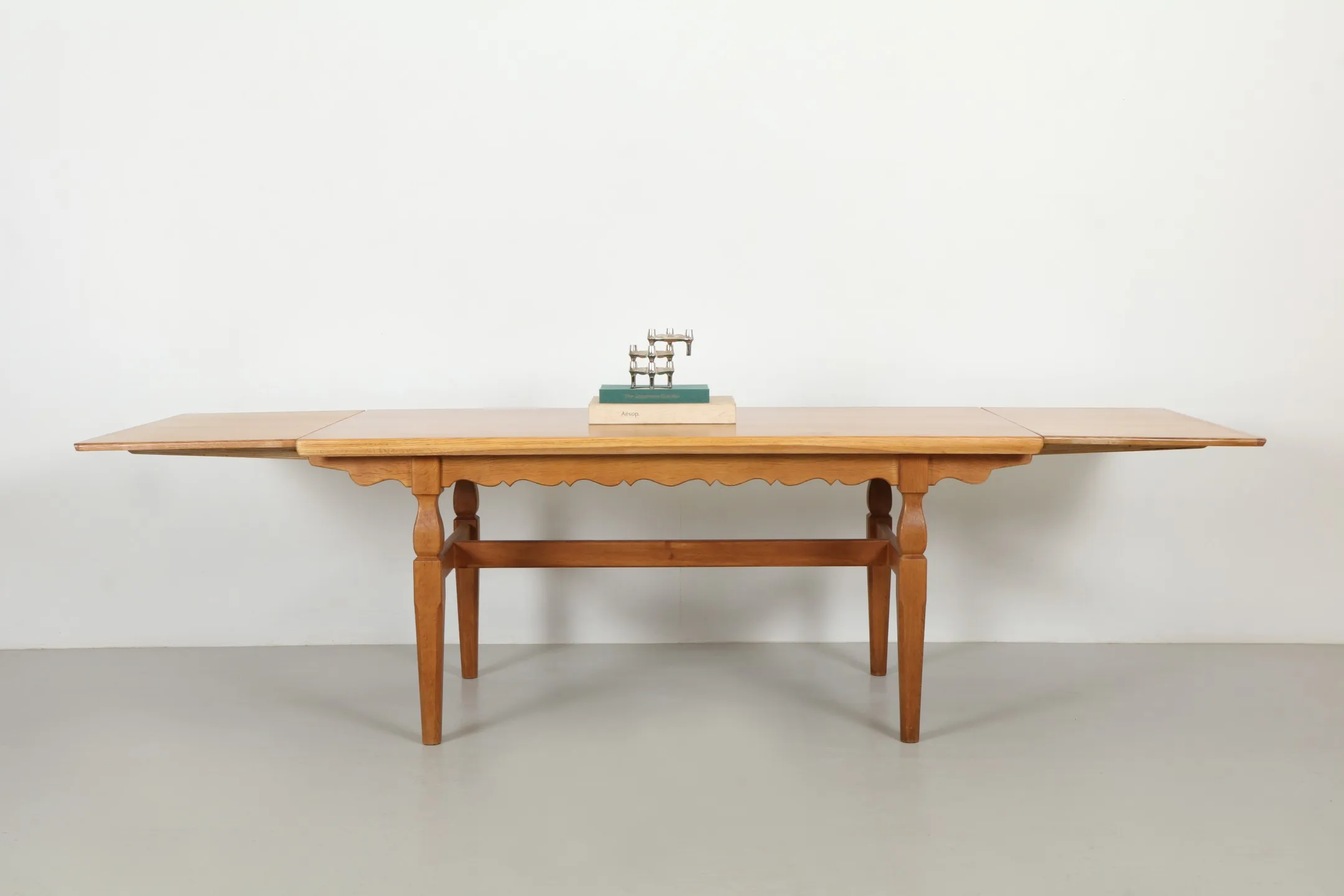 Sculptural Henning Kjaernulf Dining Table by EG Møbler
