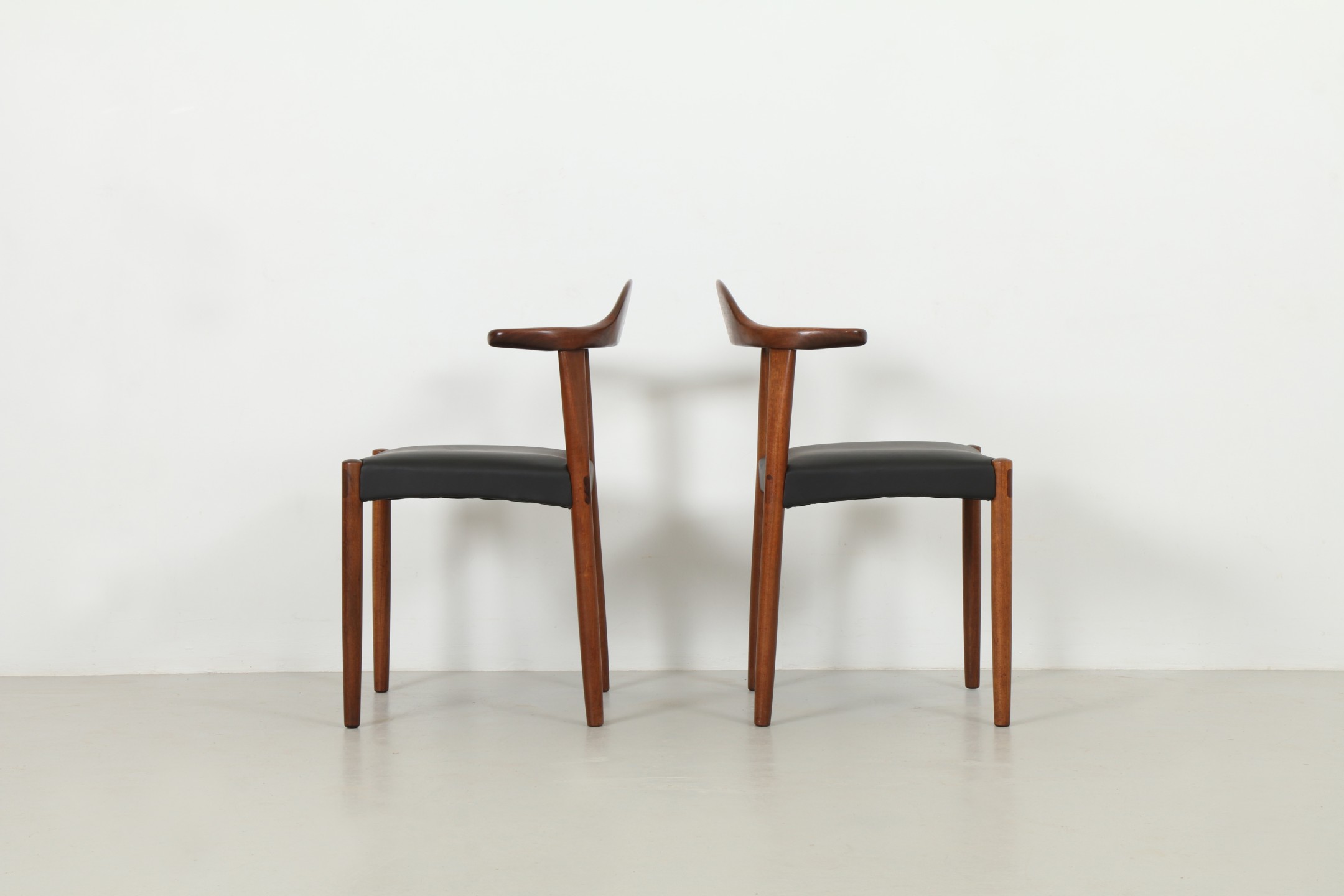Graceful Jacob Hermann 'Model 69' Bull-Horn Chairs by Randers Mobelfabrik
