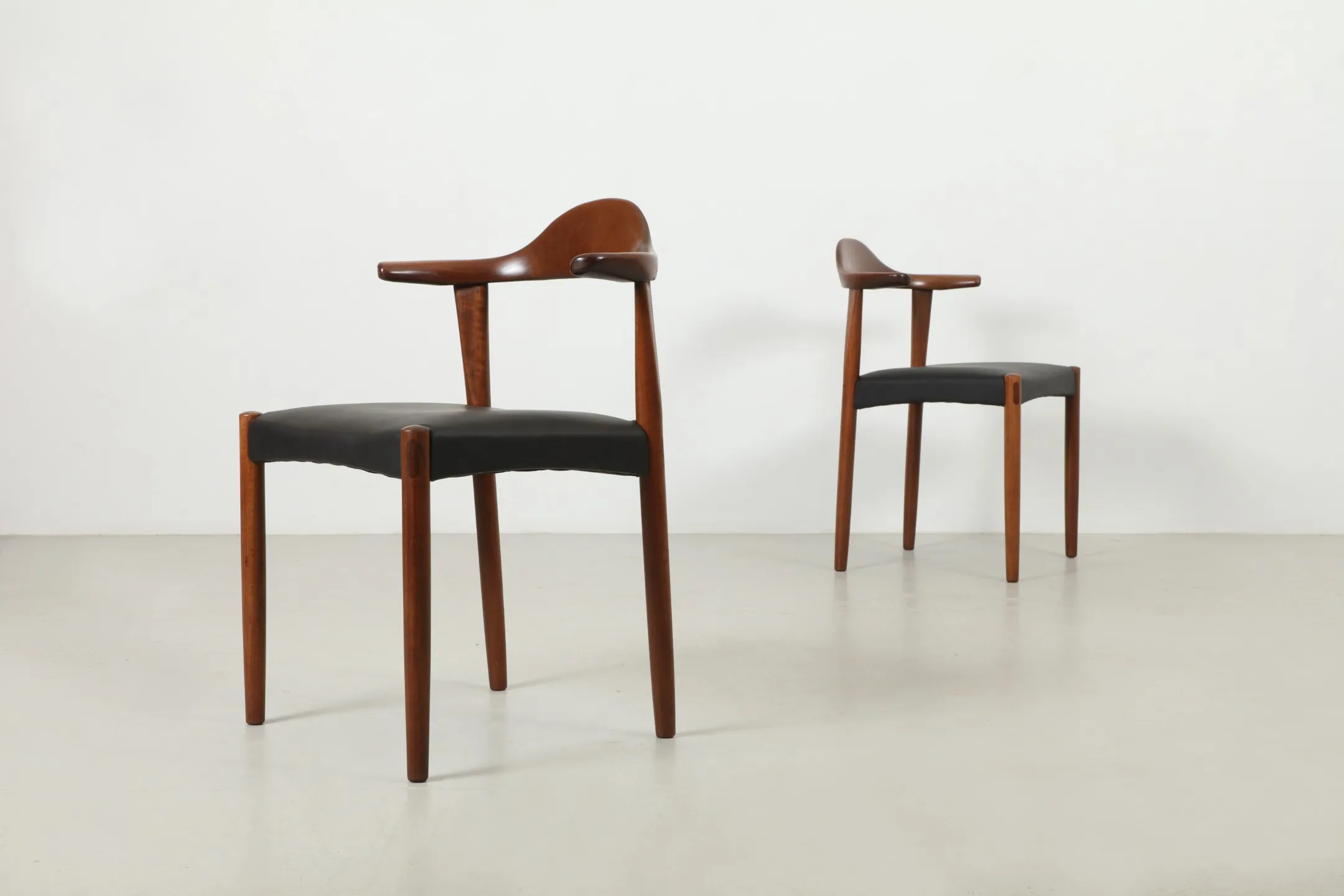 Graceful Jacob Hermann 'Model 69' Bull-Horn Chairs by Randers Mobelfabrik