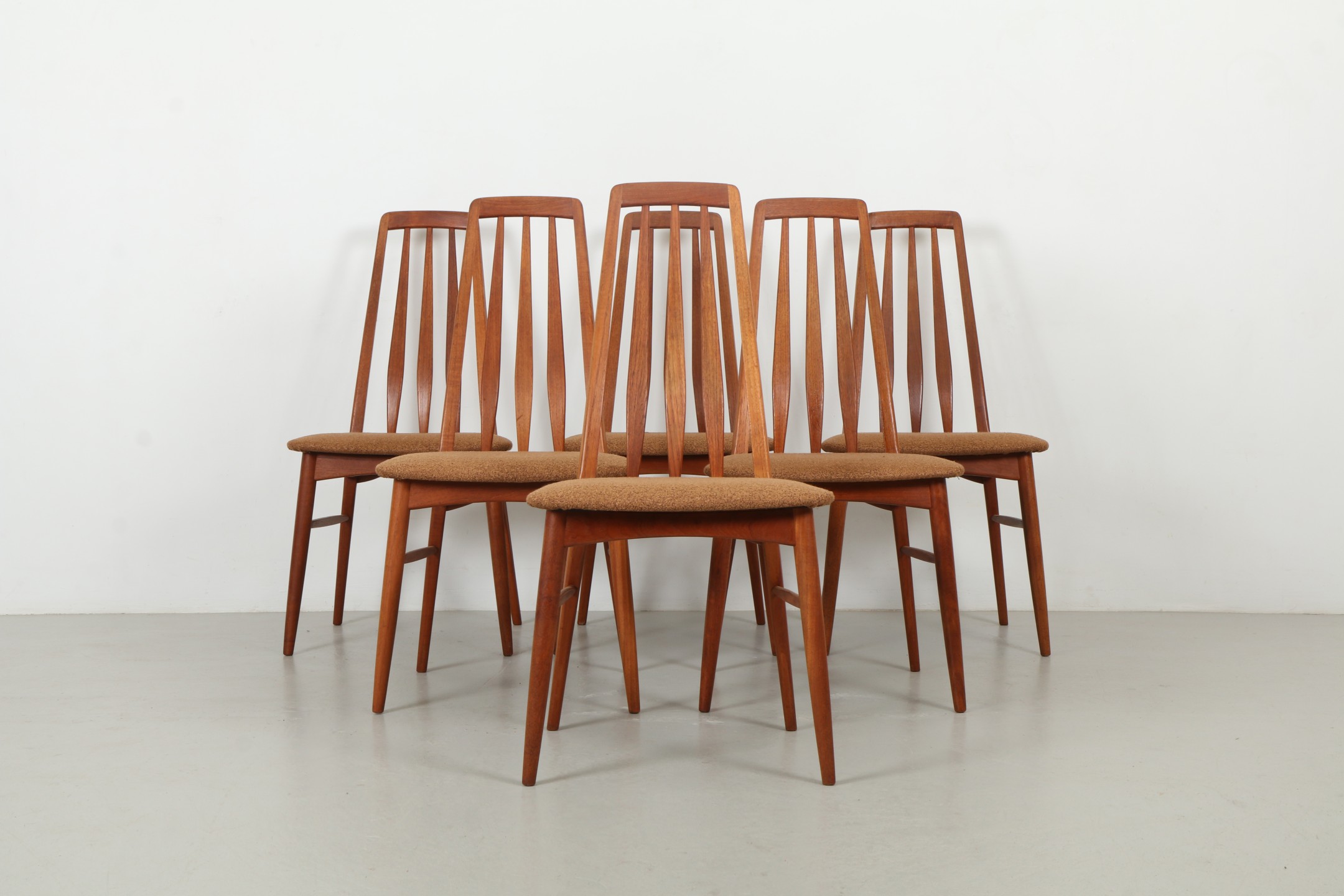 Six Slender Niels Koefoed 'Eva' Chairs for Koefoed's Hornslet