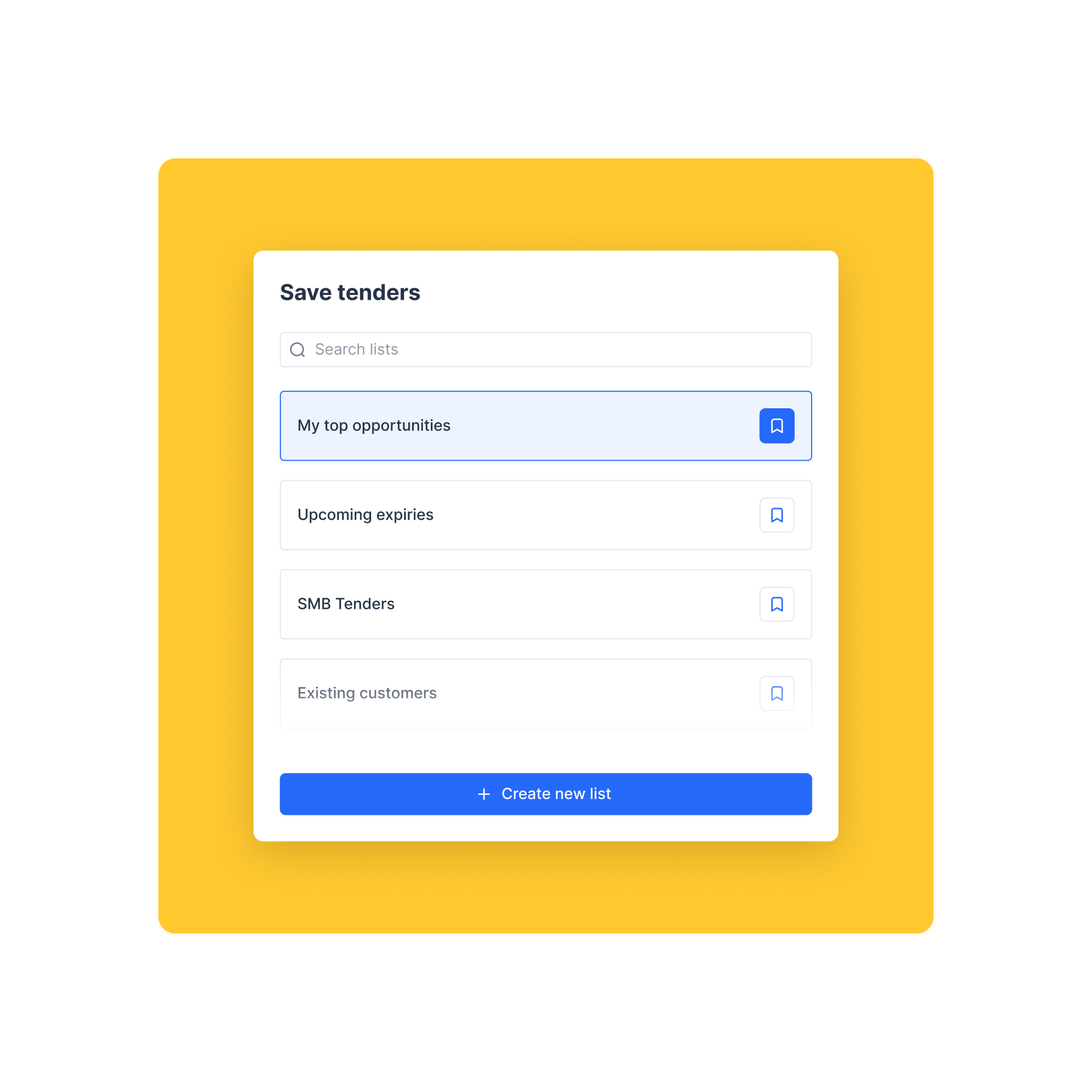 Automated tender tracking and alerts
