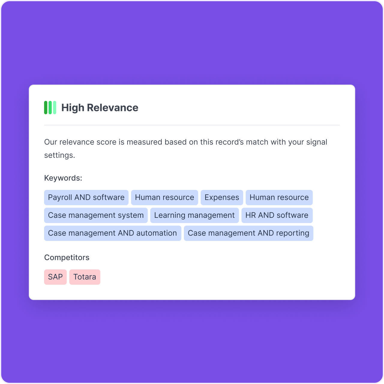 Framework sales strategy