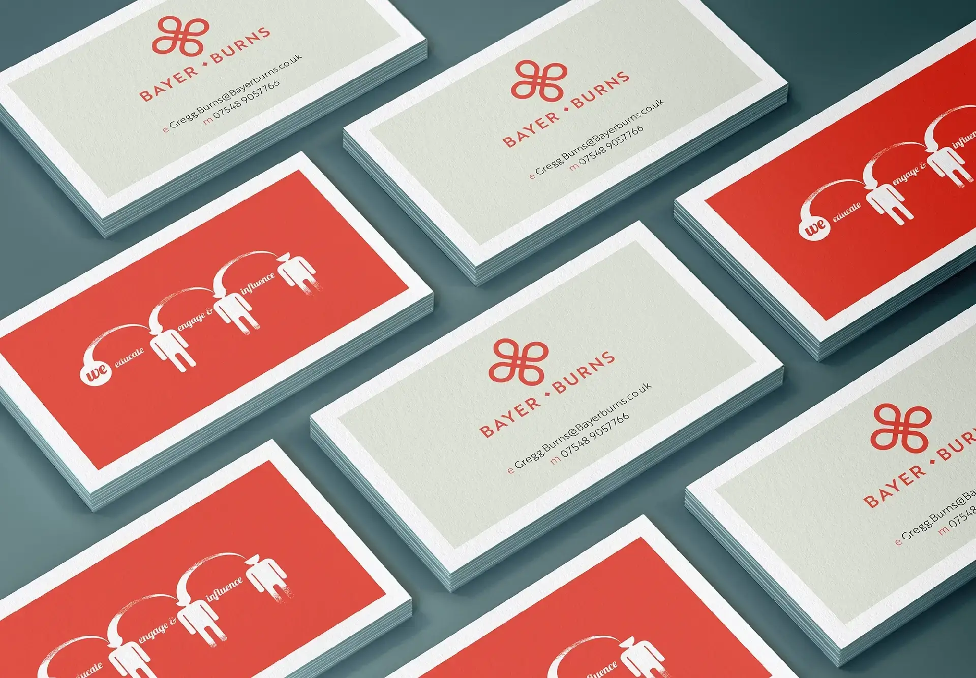 Bayer Burns business card designs