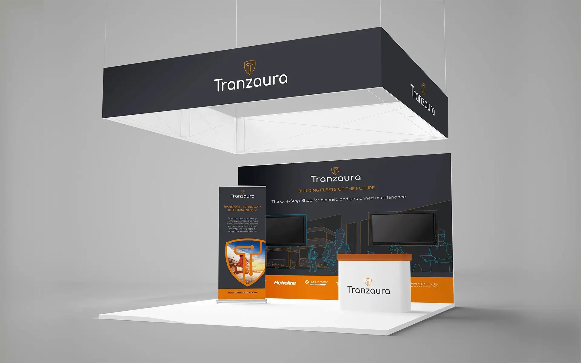 Tranzaura exhibition stand and pop up display