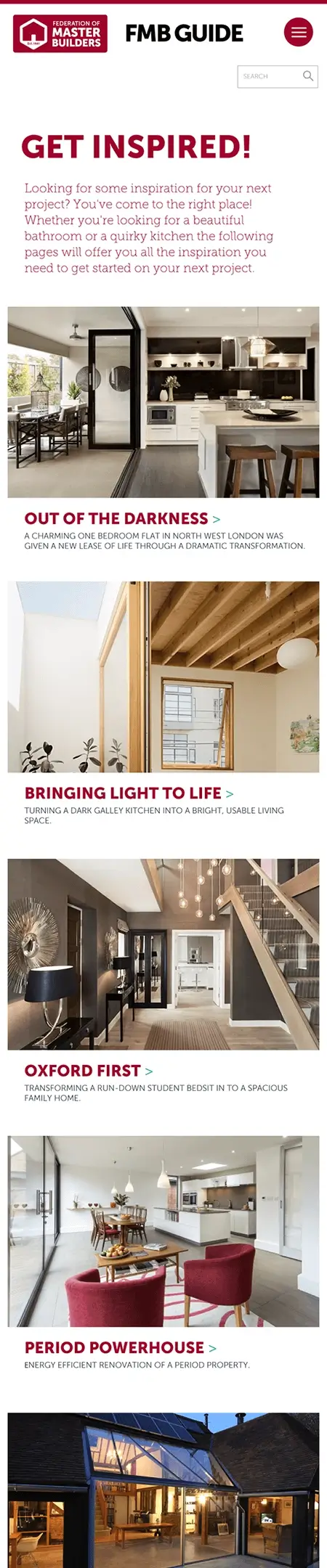 Visual of FMB website on a mobile devices