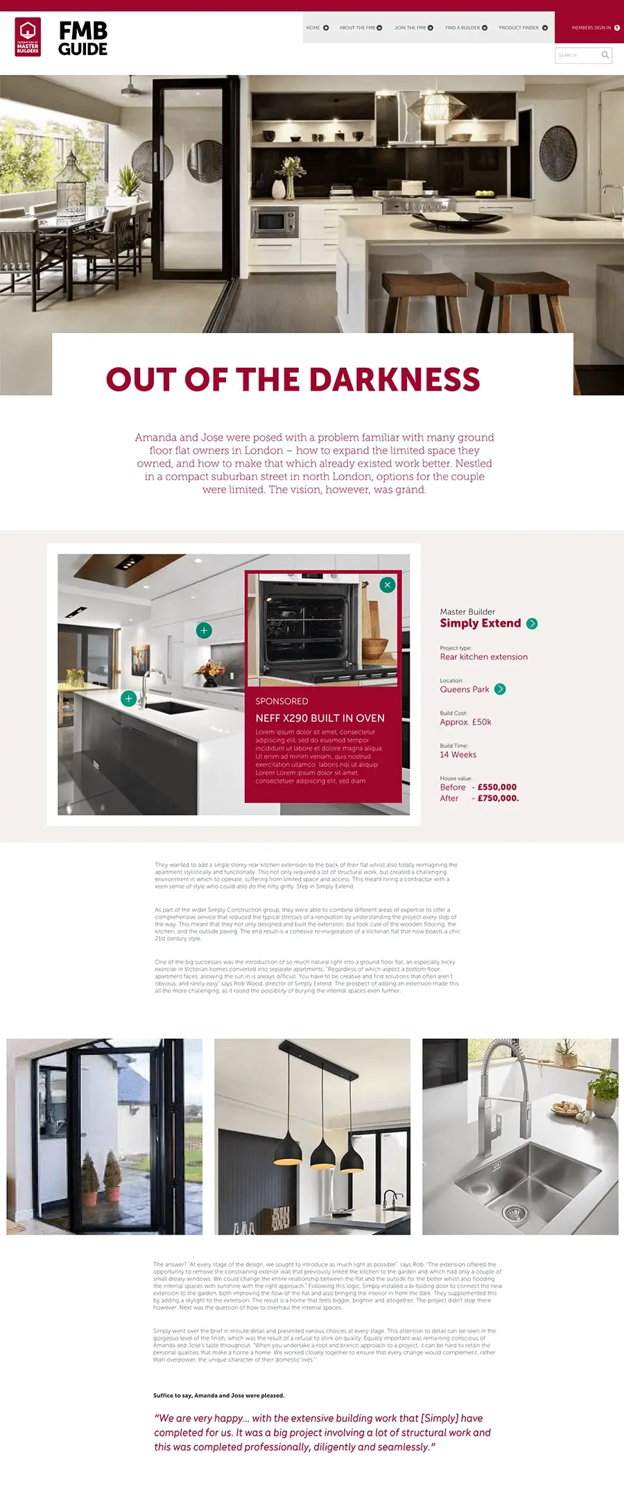 Visual of a FMB website case study