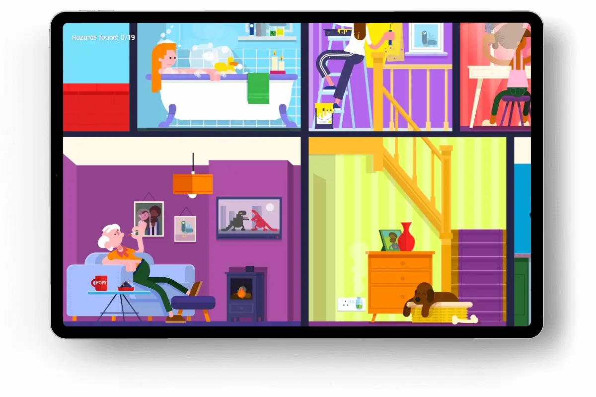 Interactive game about finding tehe sources of poor air quality around the home.