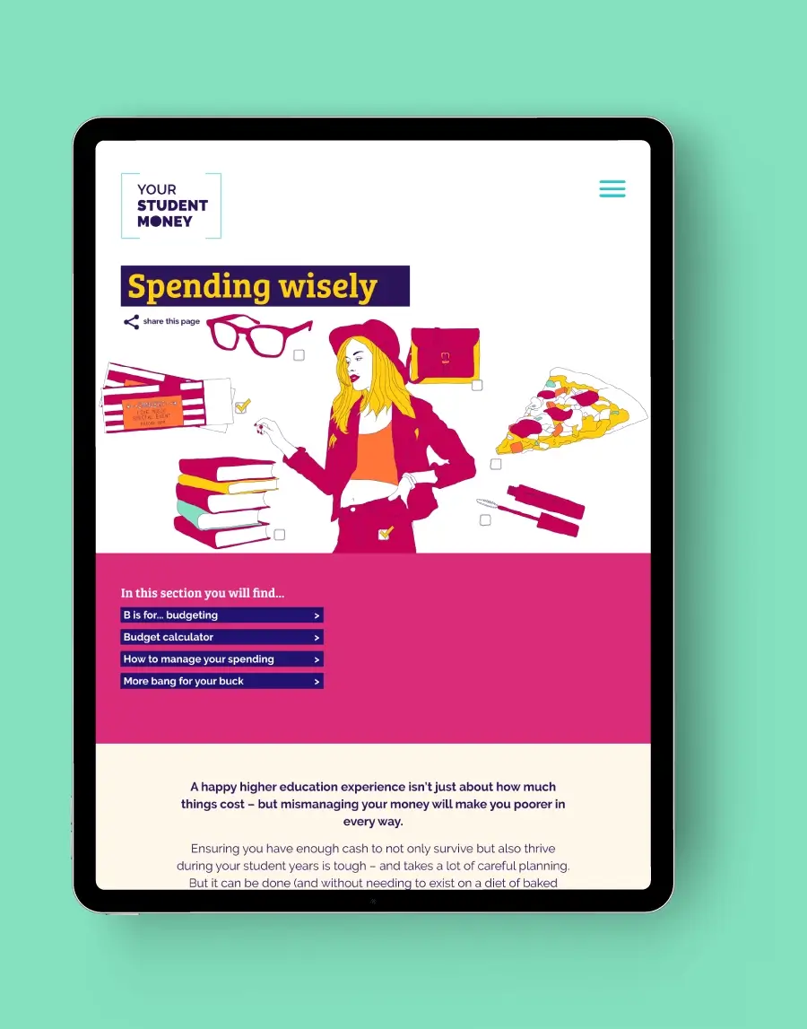 Spending wisely webpage