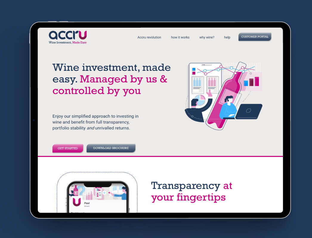 Accru revolution page design