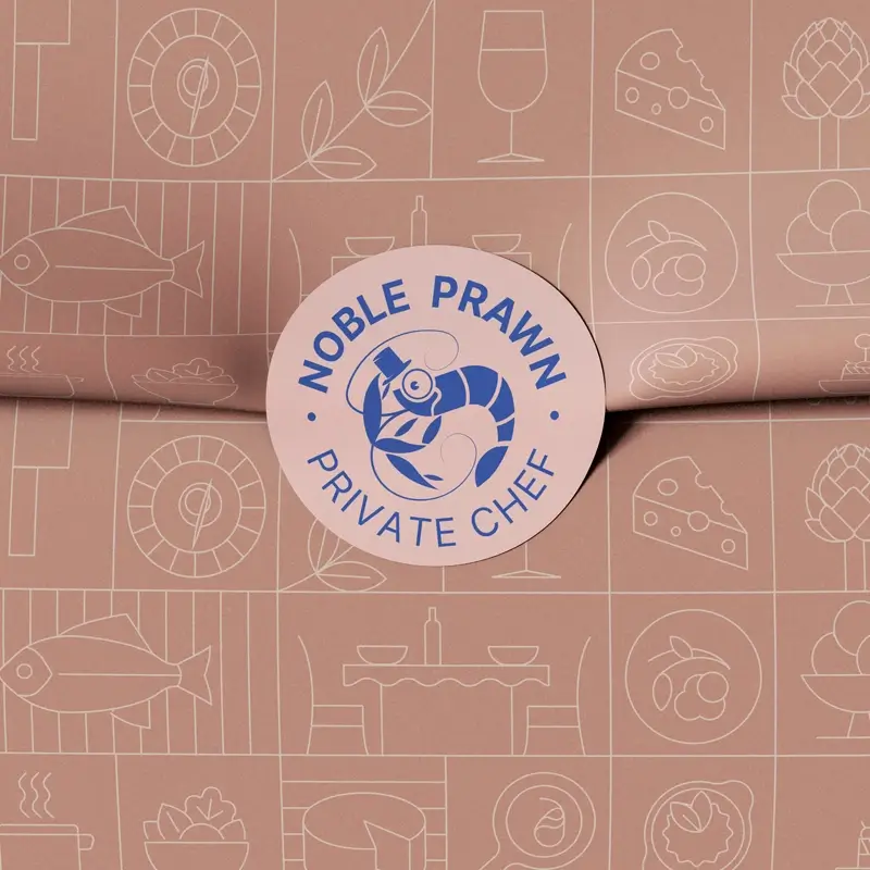 Brand design for Noble Prawn, packaging design