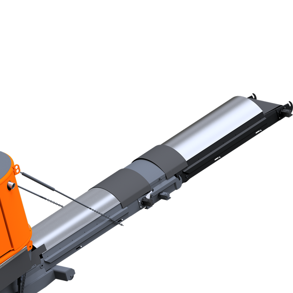 Een hogere afworp naar de volgende machine