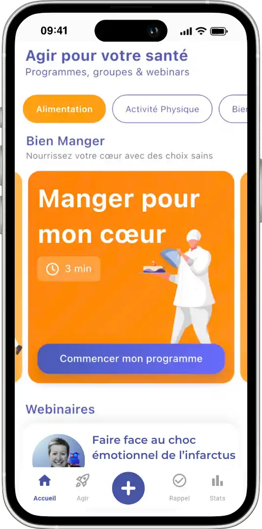 Functionalities of the Noctua Care App: 2. Manage my condition with personalised programs