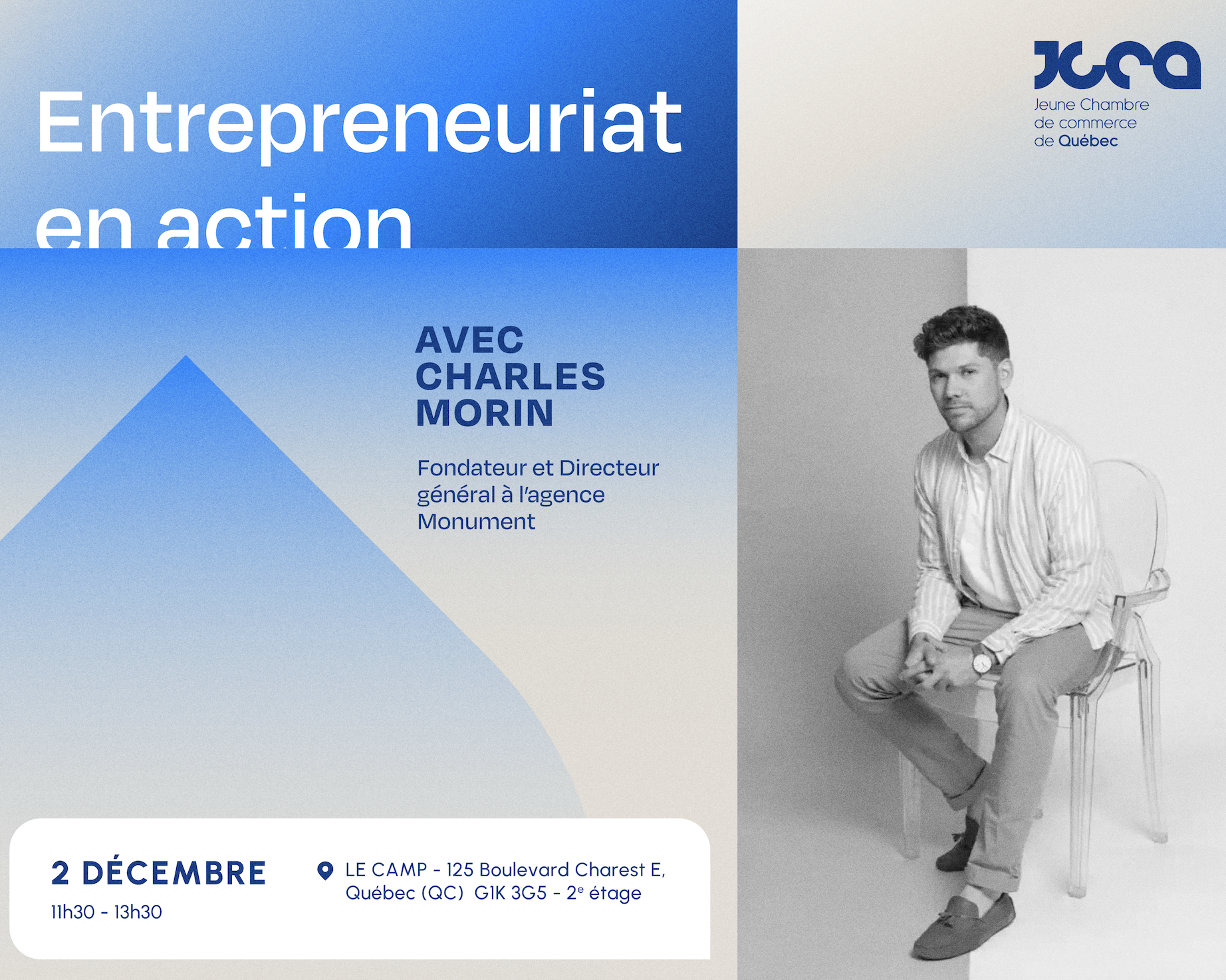 L'entrepreneuriat en action : Dîner-conférence avec Charles Morin