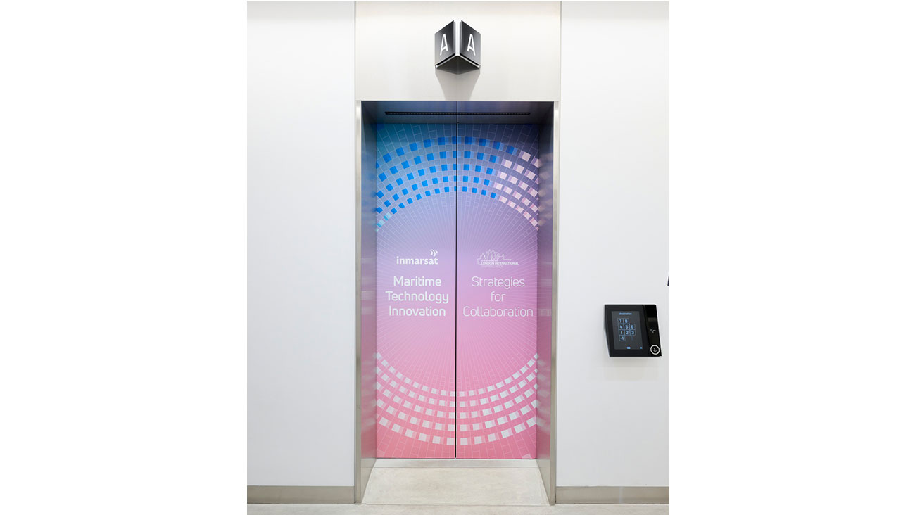 Inmarsat Maritime LISW 2025 event branding and HQ installations by STONE Studio, creative partner since 2016.